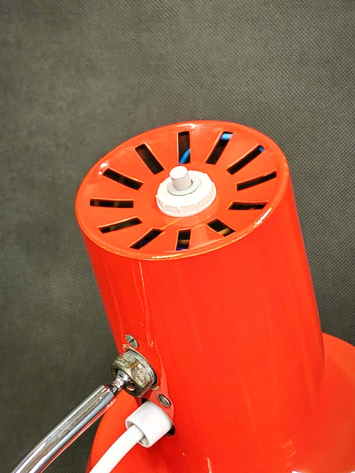 photo furniture Josef Hůrka Orange Table Lamp For Napako, Czechoslovakia, 1960s