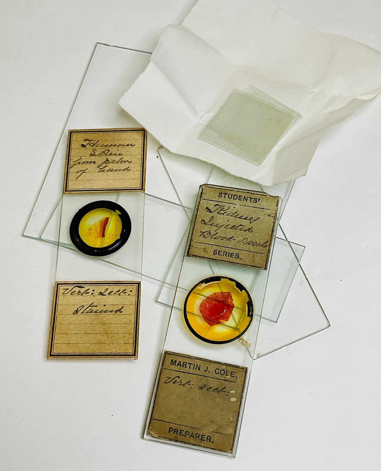 photo vinterior Edwardian Messing Microscoop Set, Compleet Wetenschappelijk Instrument Met Koffer (ca. 1900)