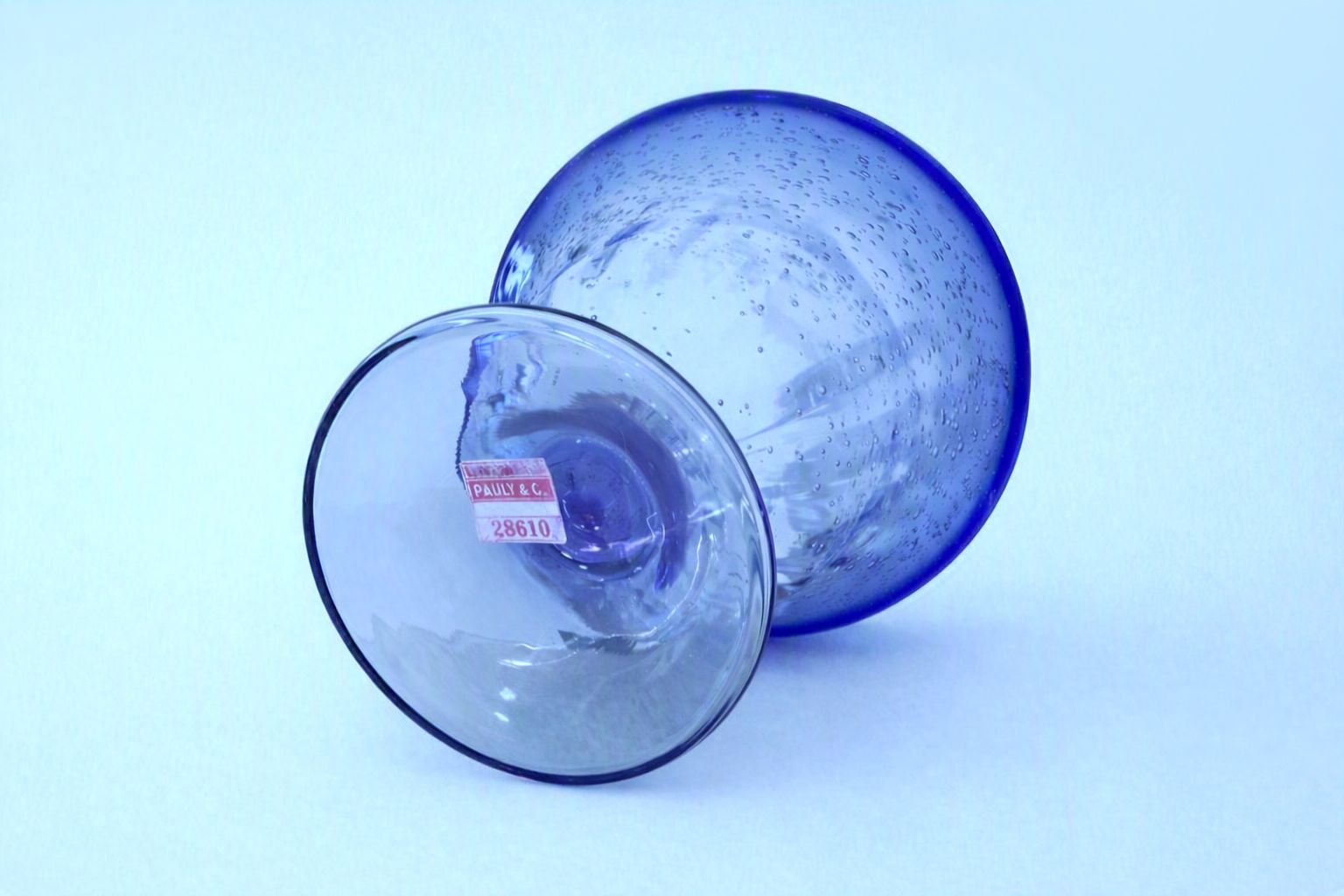 Pauly & Co. / Glass Vase Cobalt Blue / Art Deco Murano Glass '50 photo Home Decor