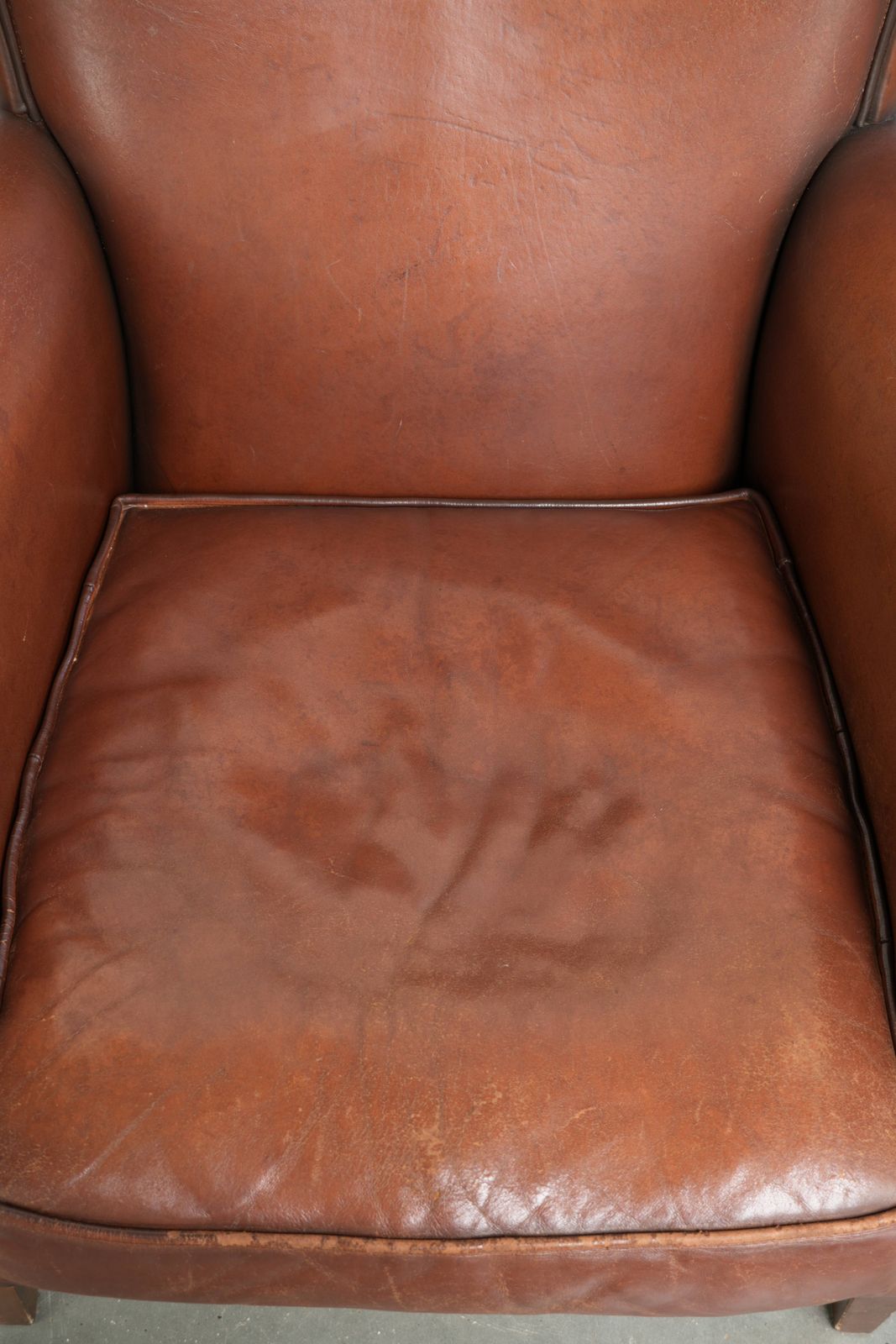 Timeless Armchair Made Of Sheepskin With A Beautiful English Look photo vinterior