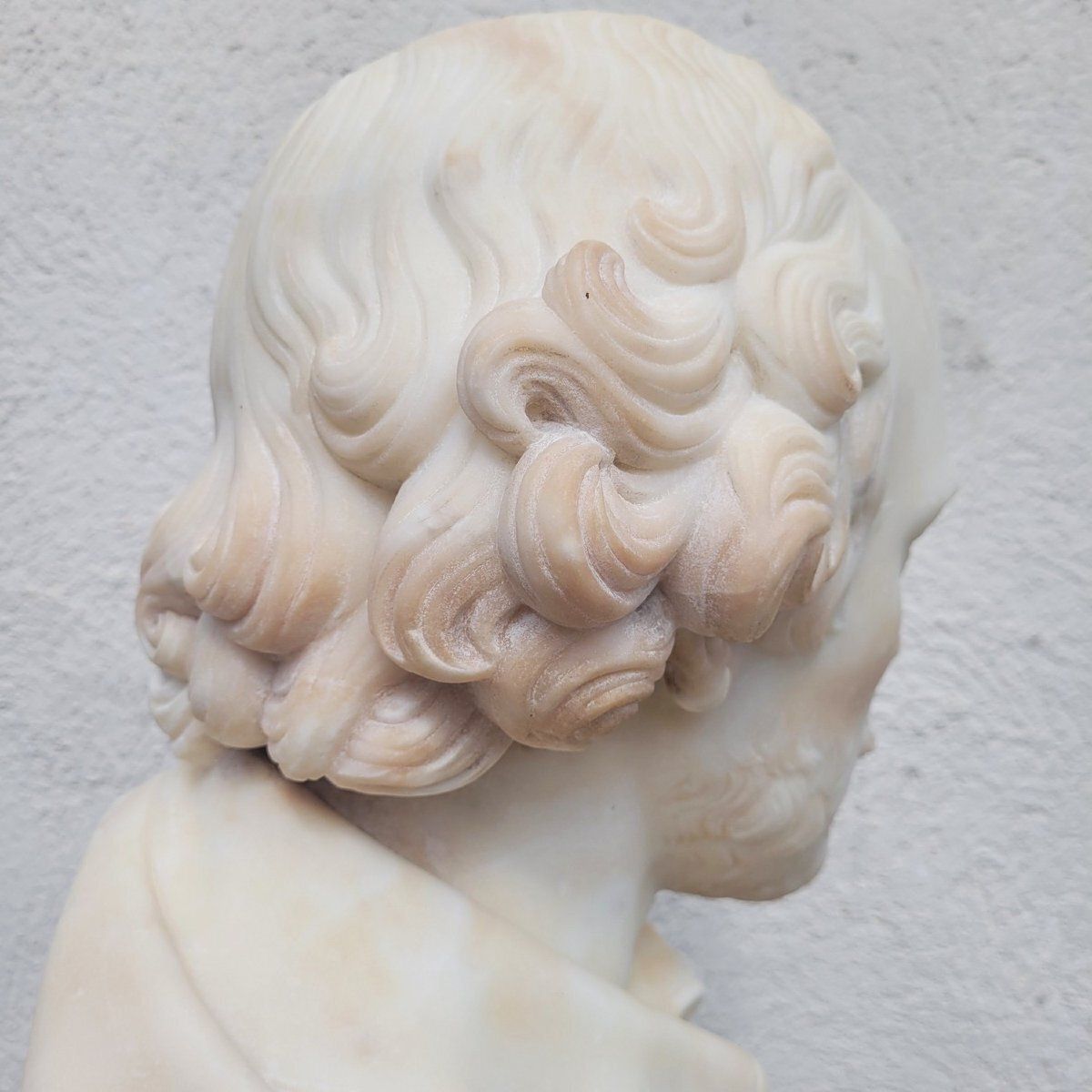 photo furniture Buste de Shakespeare, H. 70 cm, marbre blanc, XIXe siècle