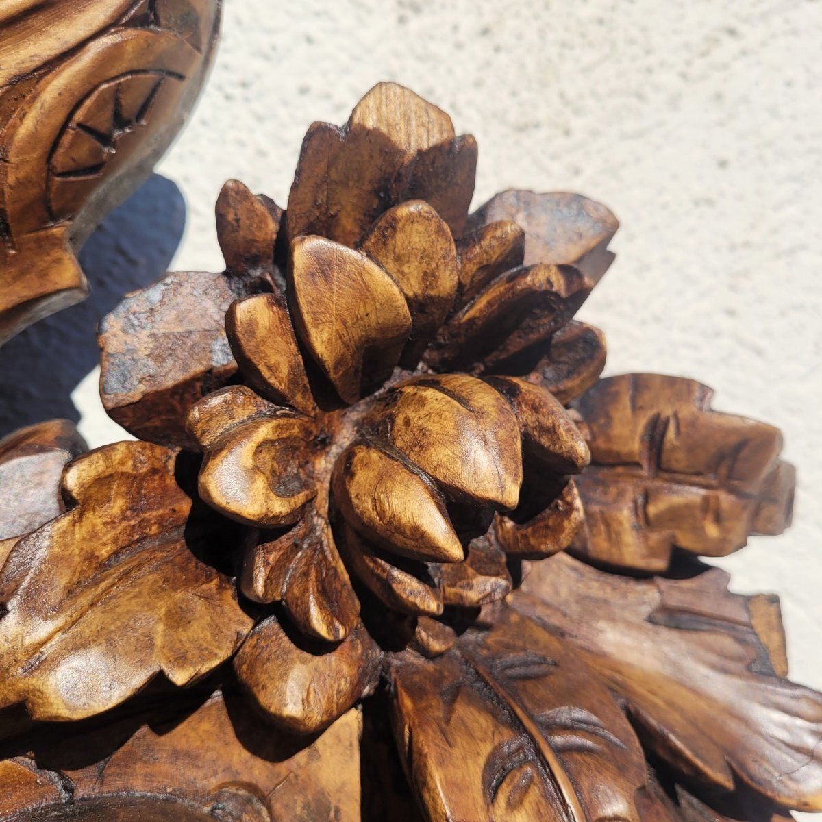 Grand miroir en bois sculpté, 234 cm de hauteur, Italie, XIXe siècle photo vintage