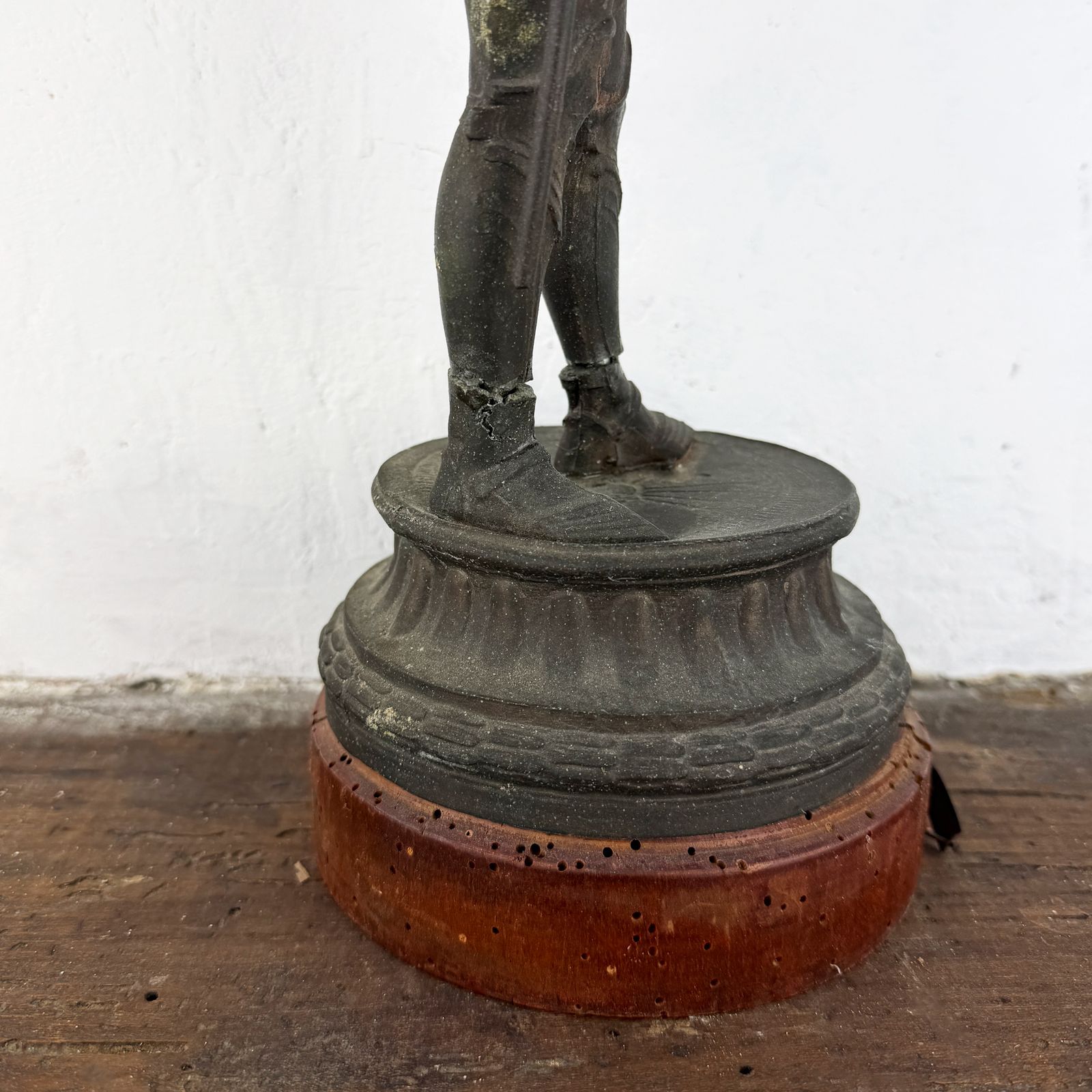 Antique French Knight Figure Sculpture, Spelter Statue, Joan Of Arc photo 200.0