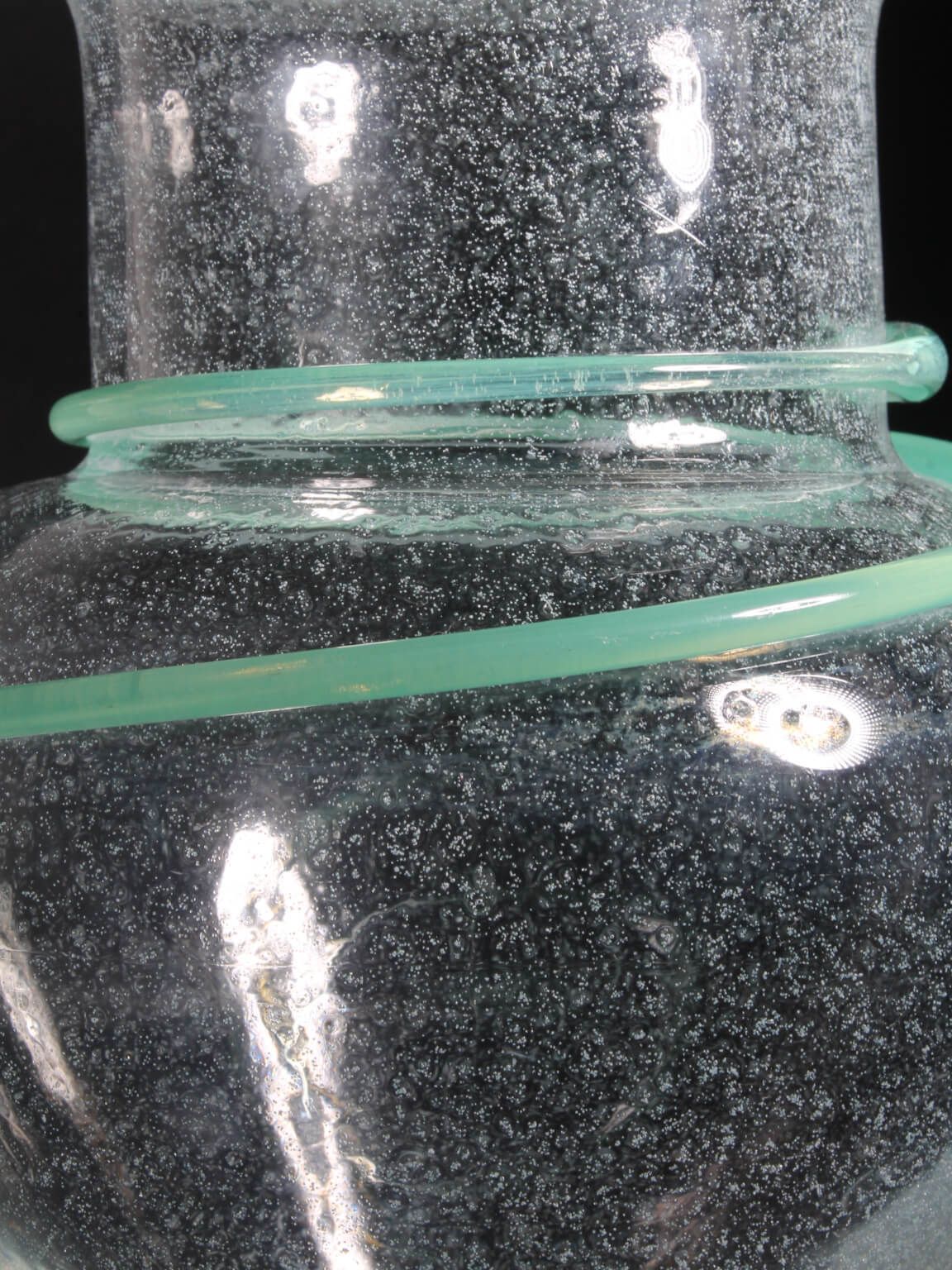 Monica Backström “Athena” Mint Green Bubbles Art Glass Vase, For Kosta Boda photo furniture
