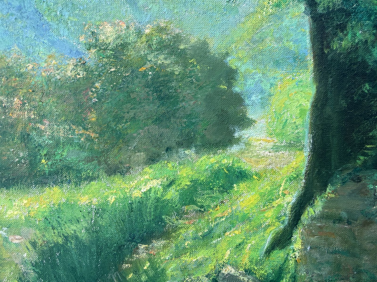 Ramón Gimbert Catalaans post-impressionistisch berglandschap, El Montmell Spanje Olieverf op doek 1965 photo Kunst