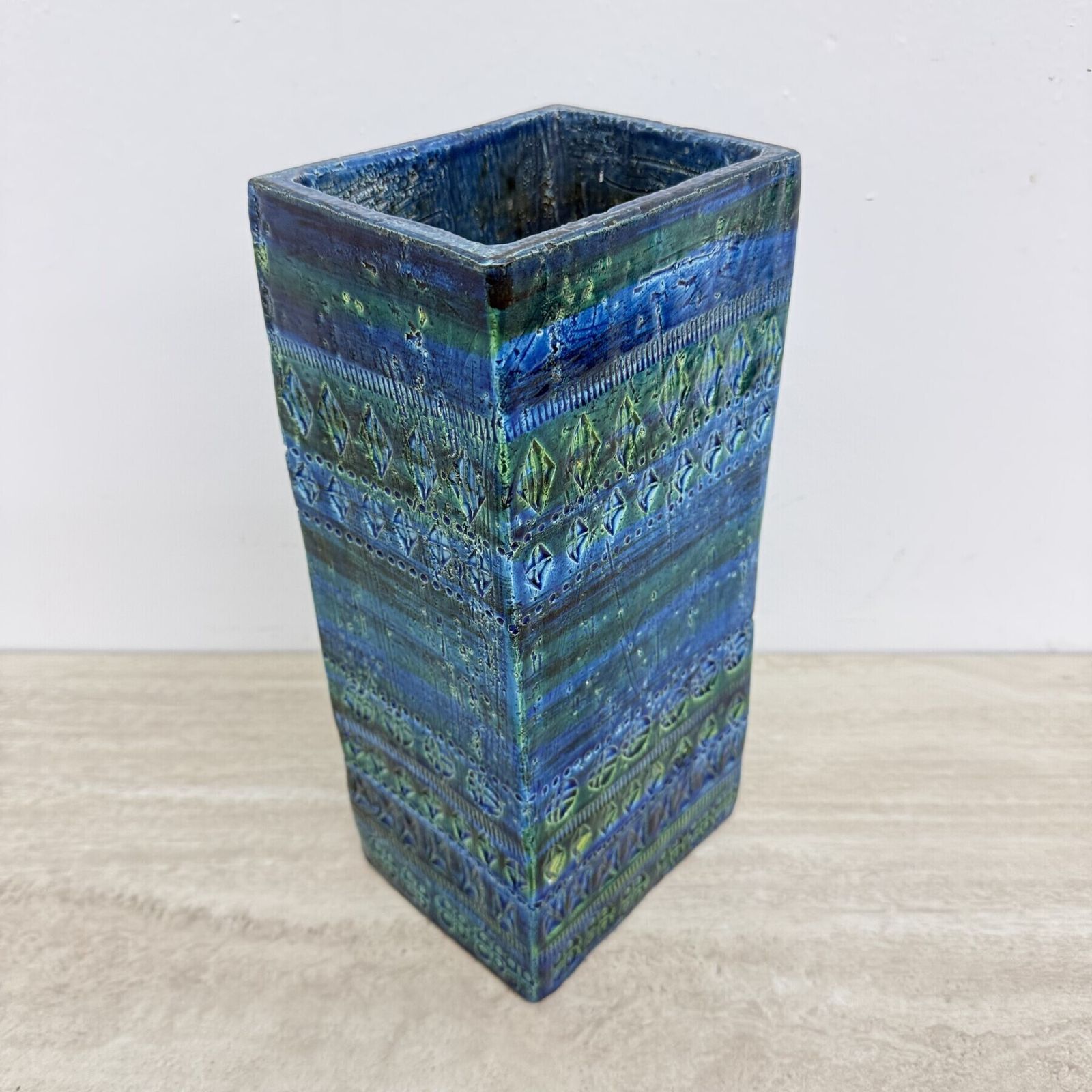 XL Bitossi Ceramic Vase in Rimini Blue 727/30, Aldo Londi Design, Italy photo Woonaccessoires