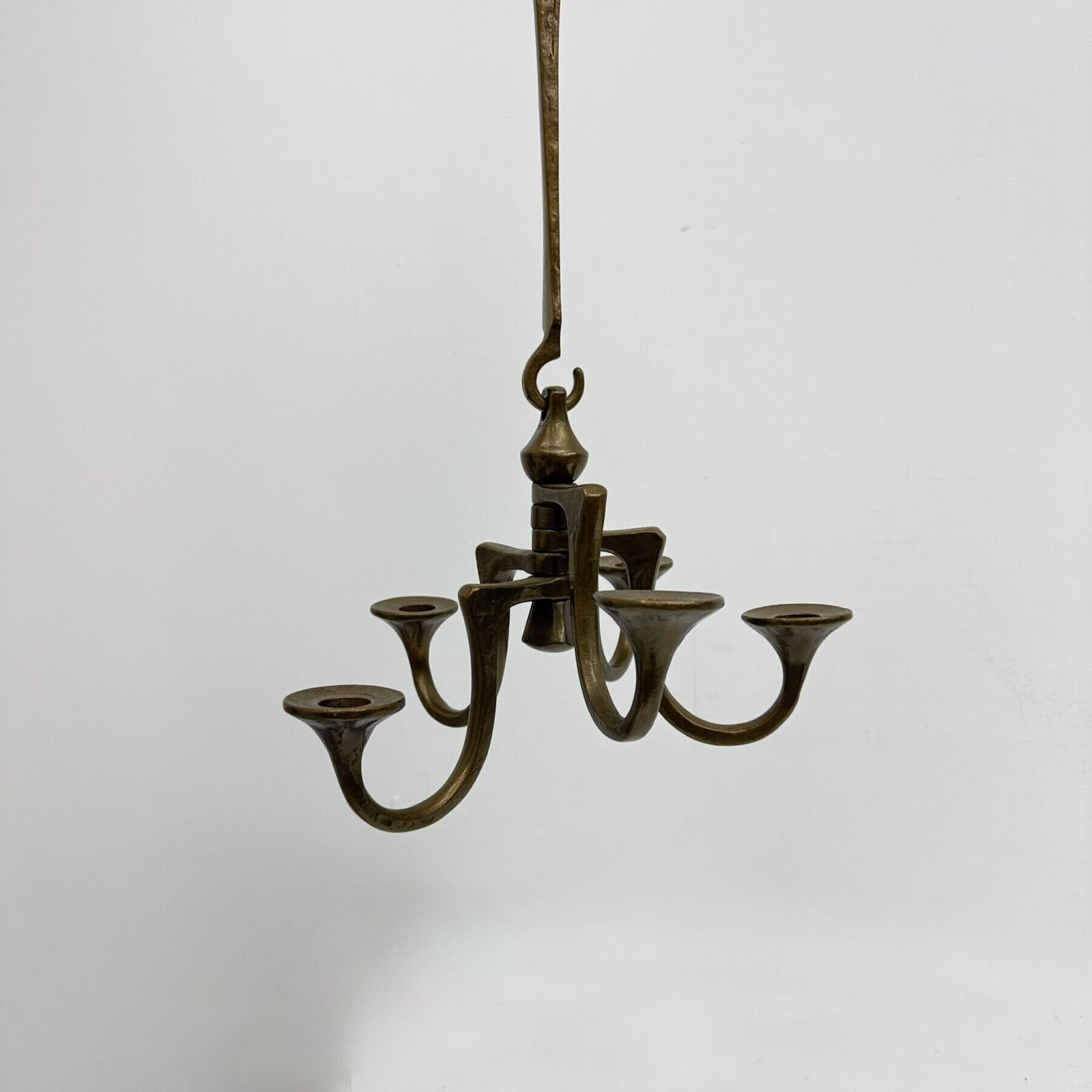 Brutalist bronzen hangende kroonluchter van Michael Harjes, jaren 1970 photo for sale