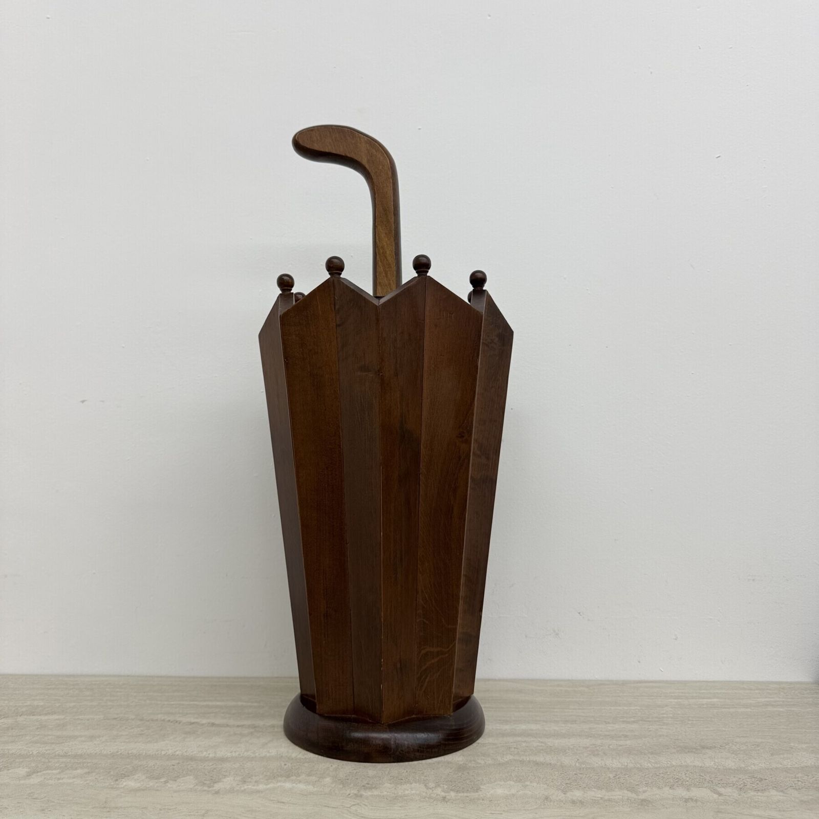 Art Deco Paraplubak in Kastanjehout, Frankrijk ca. jaren 1930