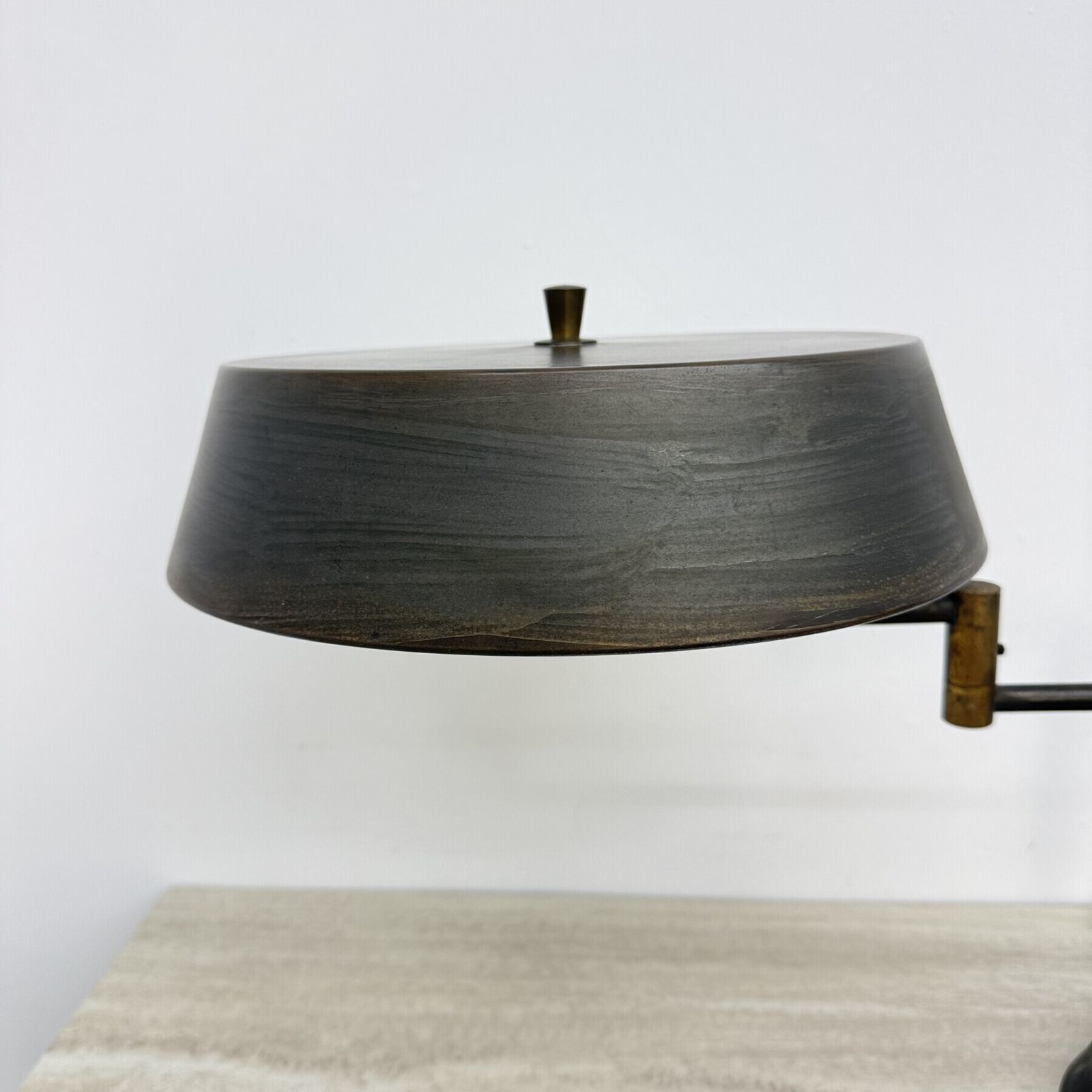 Mid Century Italiaanse Messing Tafel Bureaulamp met Pantograafarm, jaren 1940 photo 1332.0