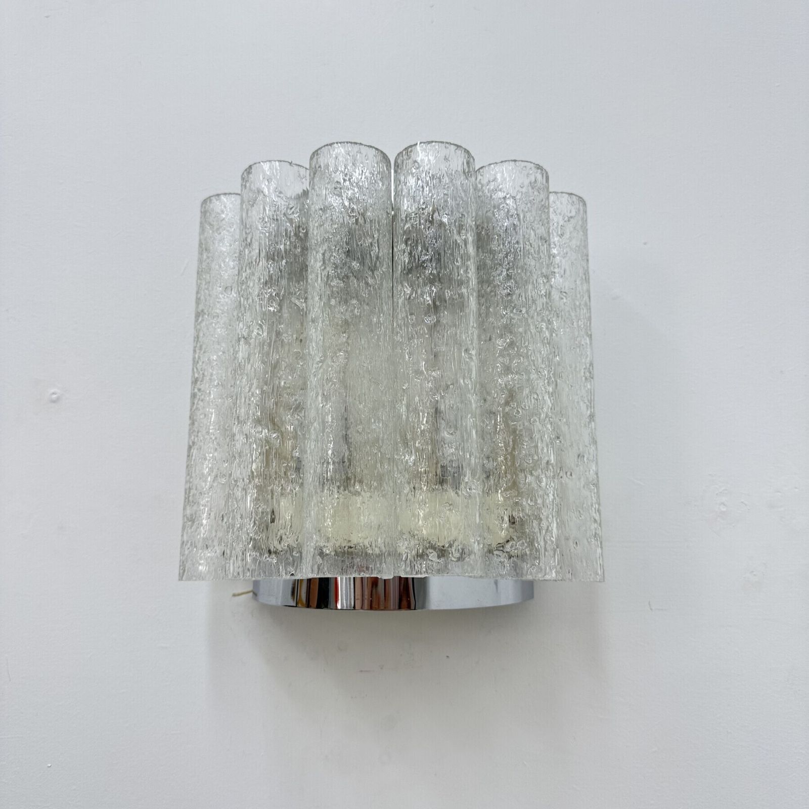 Applique murale Mid-century à tubes en verre Doria Leuchten, années 1970 photo vinterior