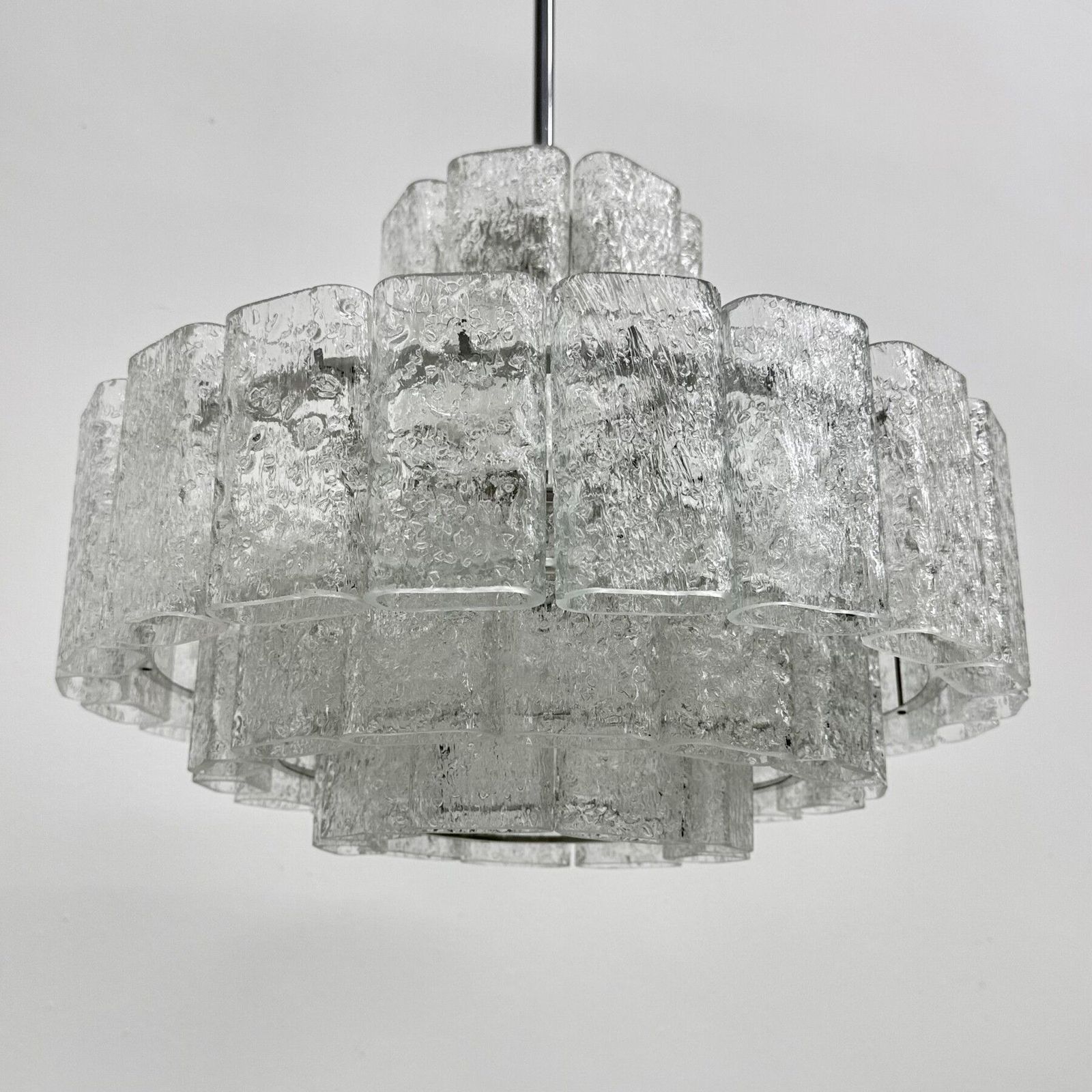 Mid Century Design Doria Leuchten Glass Chandelier , 1970’s photo buy