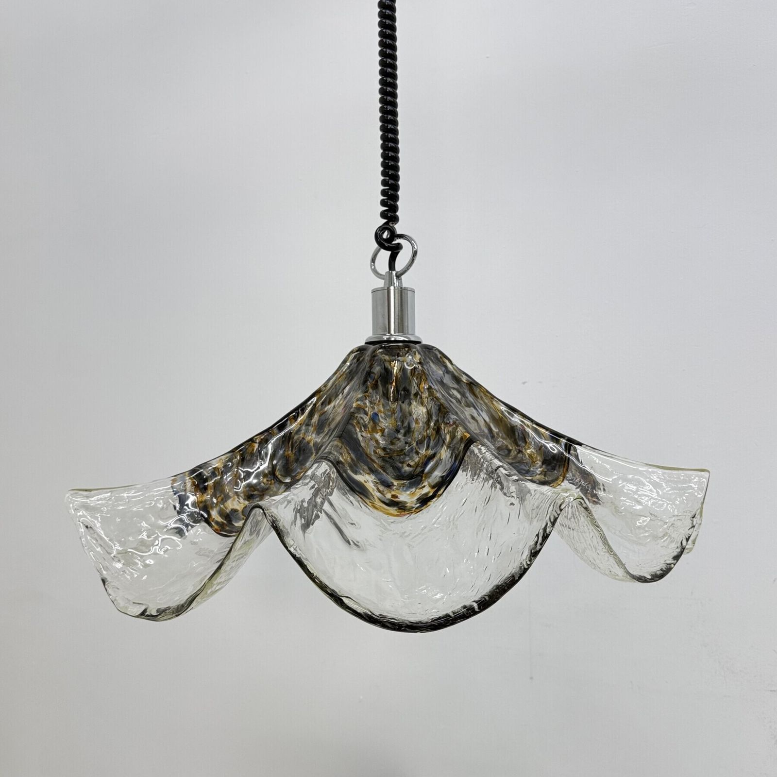 Lighting Mid Century Italian Murano Glass Pendant Lamp , 1970s photo