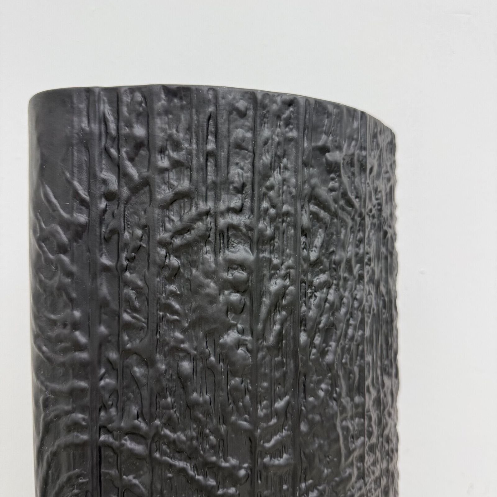 Xxl Large Black Bisque Black Porcelain Vase By Martin Freyer For Rosenthal , 1970s photo vinterior