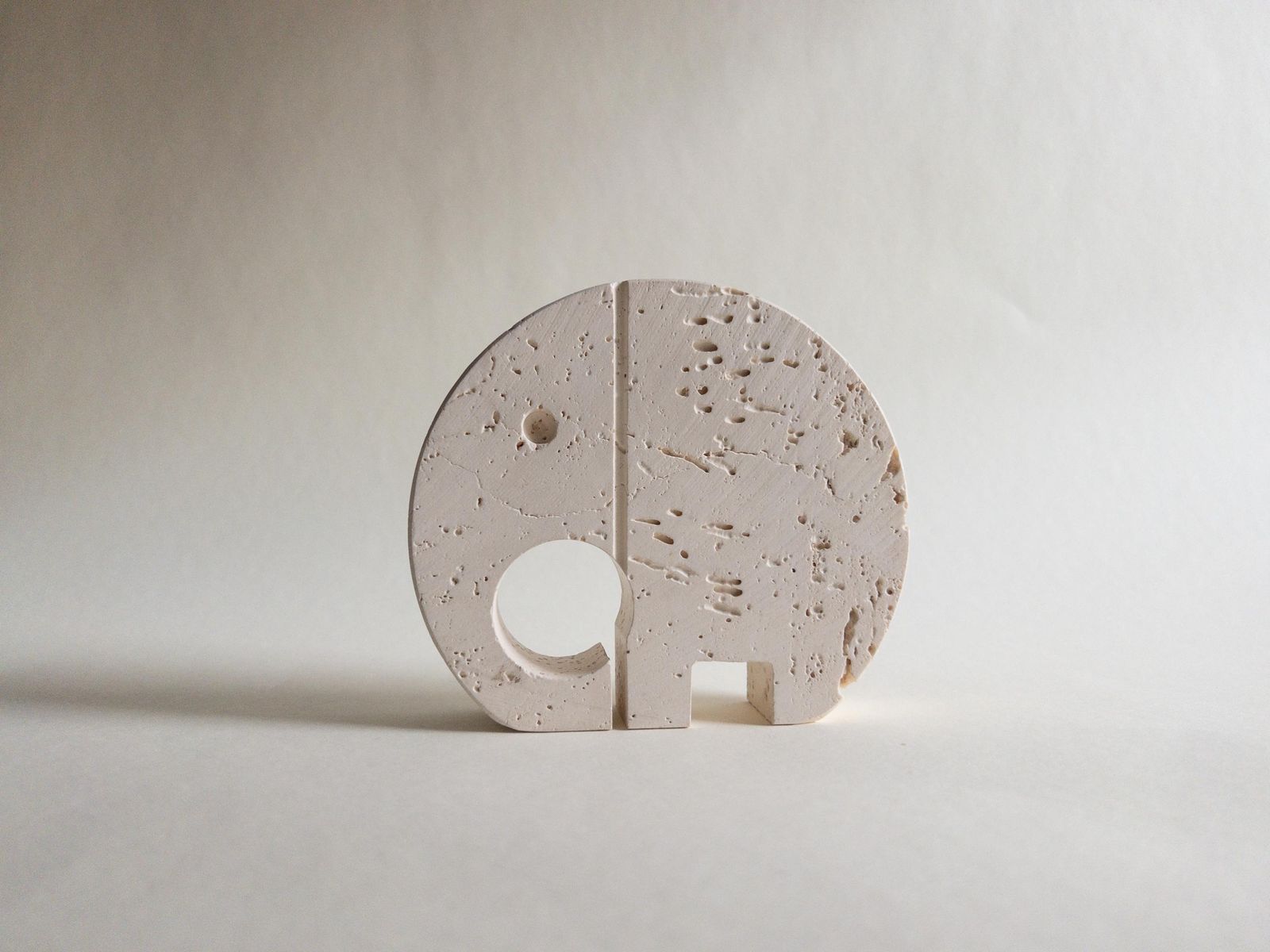 Travertine Elephant Letter Holder By Fratelli Mannelli   Enzo Mari Sculpture   Vintage Italian Design
