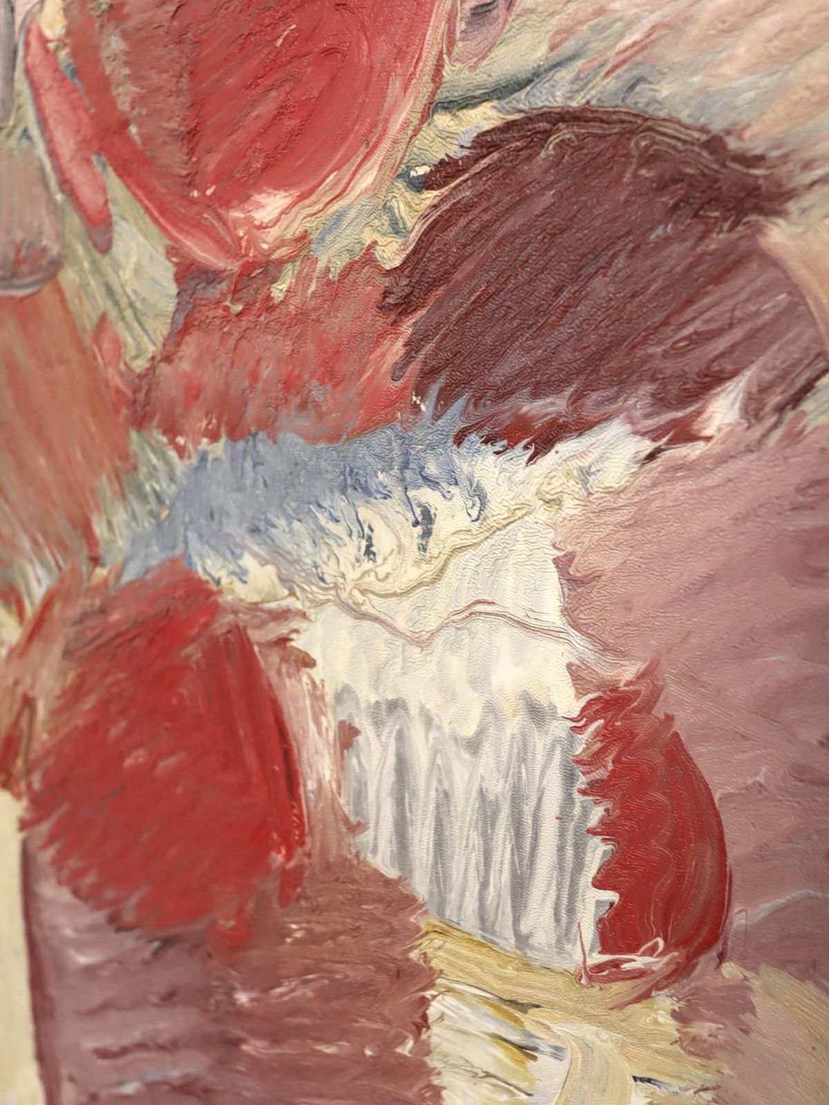 Portret in karmozijn, olieverfschilderij photo vinterior