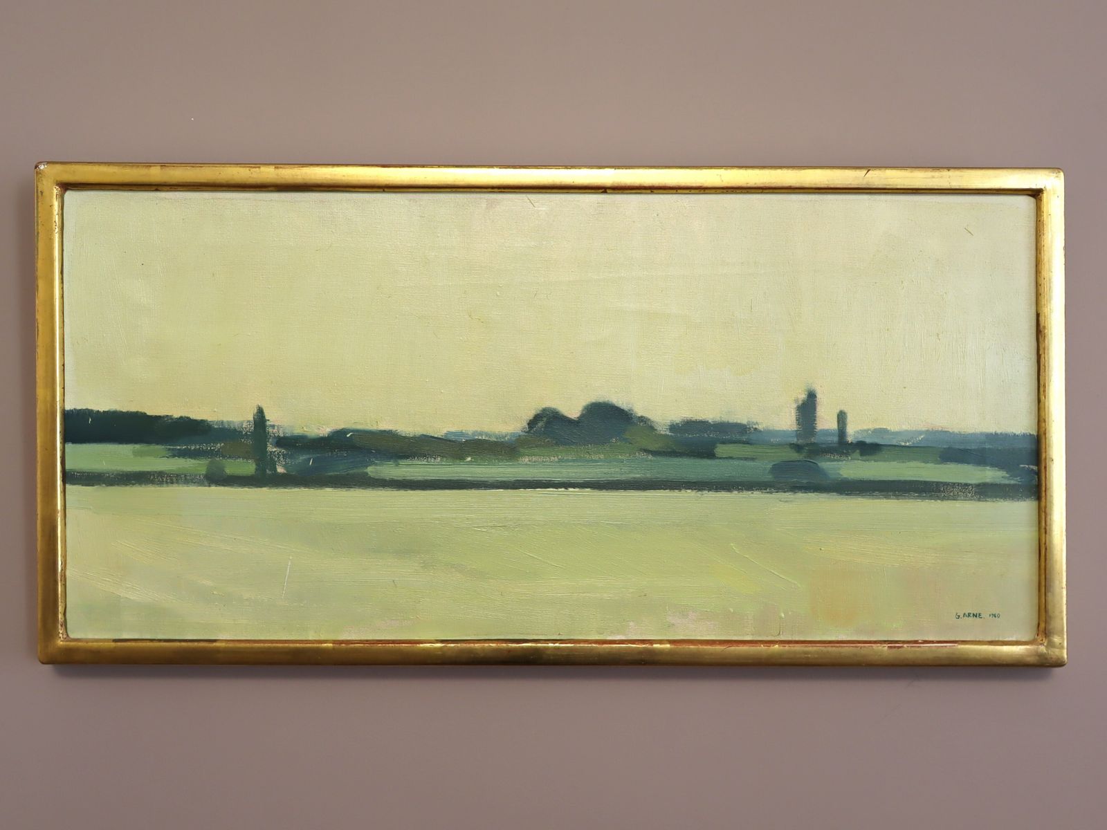 The Distant Green In Oil Onto Canvas