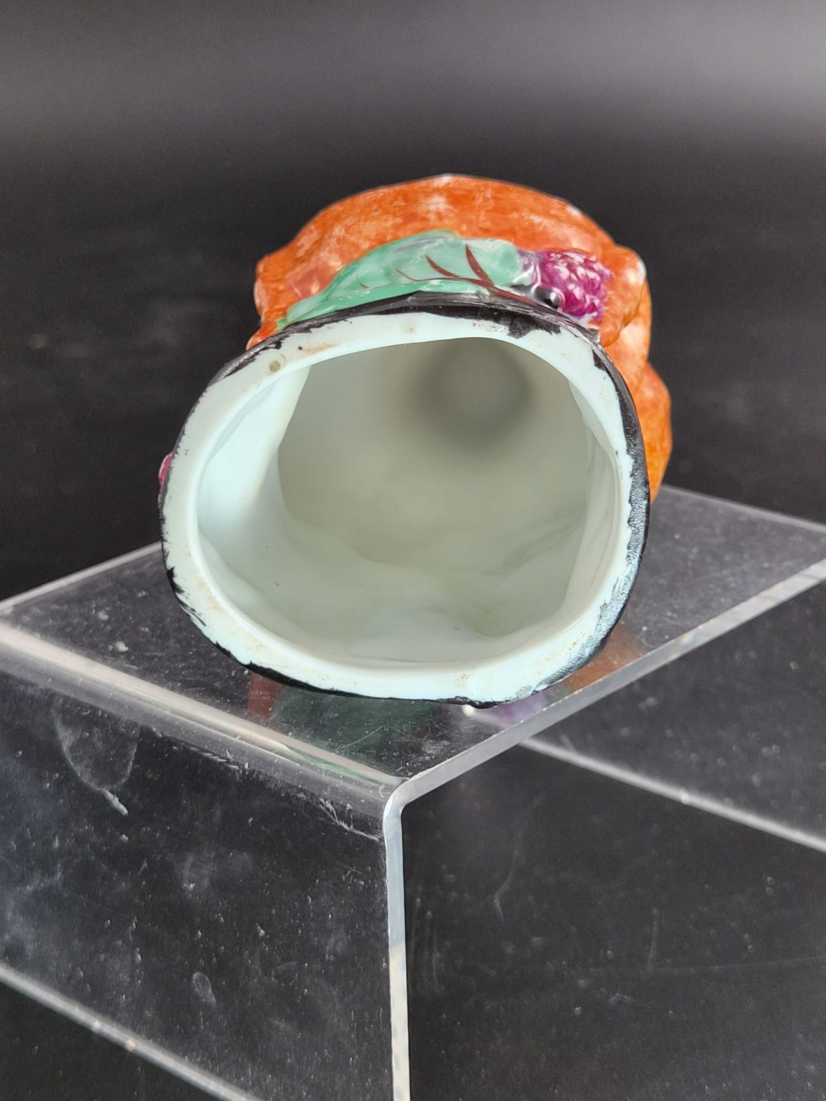Zeldzame Royal Staffordshire Porcelain Stirrup Cup, ca. 1820 1840 photo vinterior