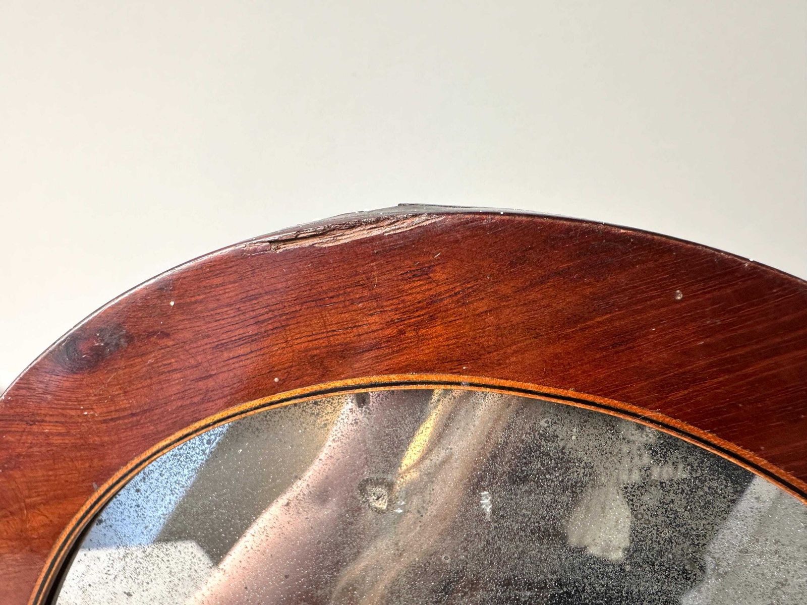 photo buy Miroir de table d'époque Napoléon III en acajou, miroir de table à verre au mercure, cadre galbé, XIXe siècle
