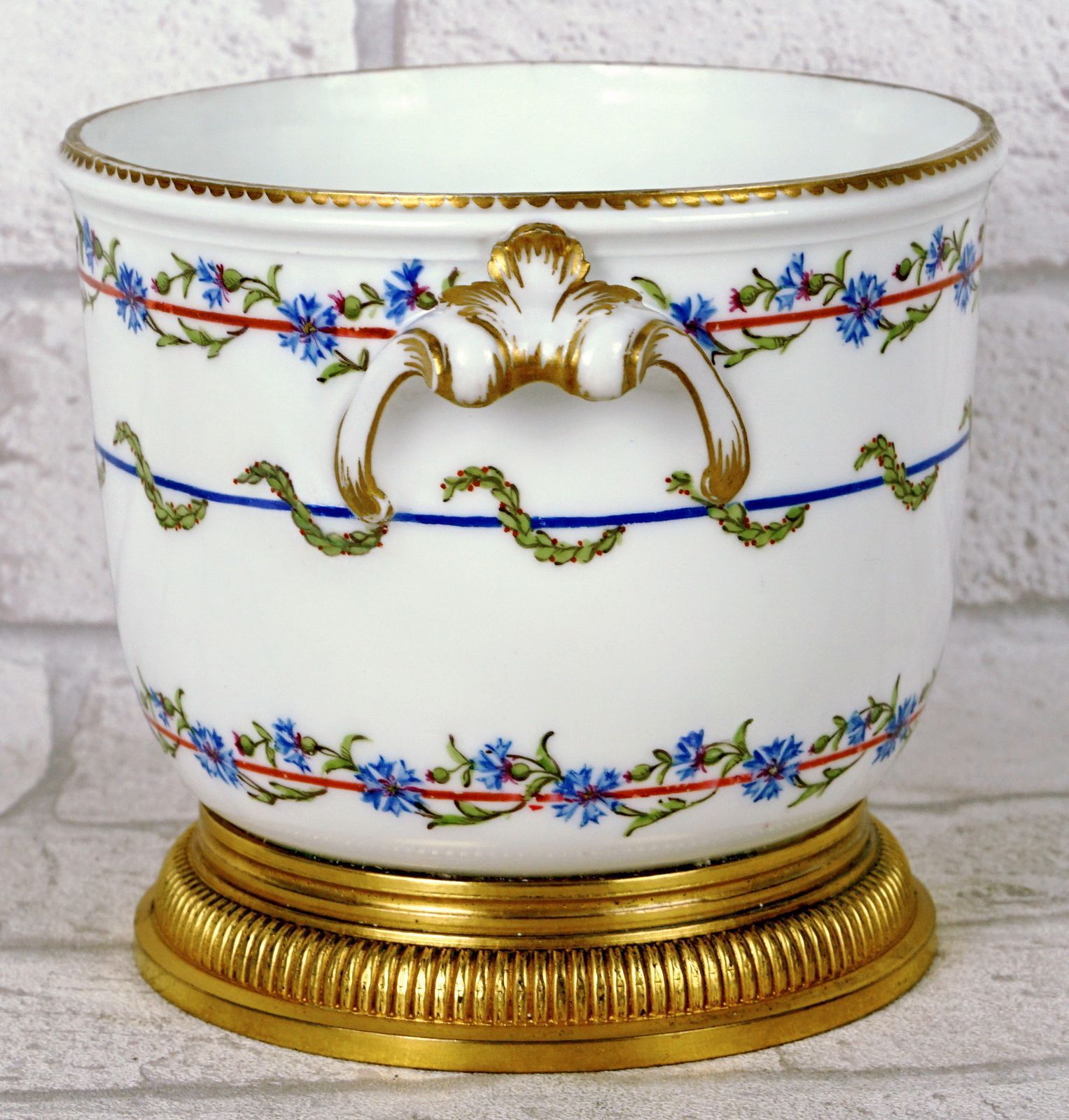 Rare seau à verre du « Service du Gobelet du Roi » - Manufacture royale de Sèvres - XVIIIe siècle photo furniture