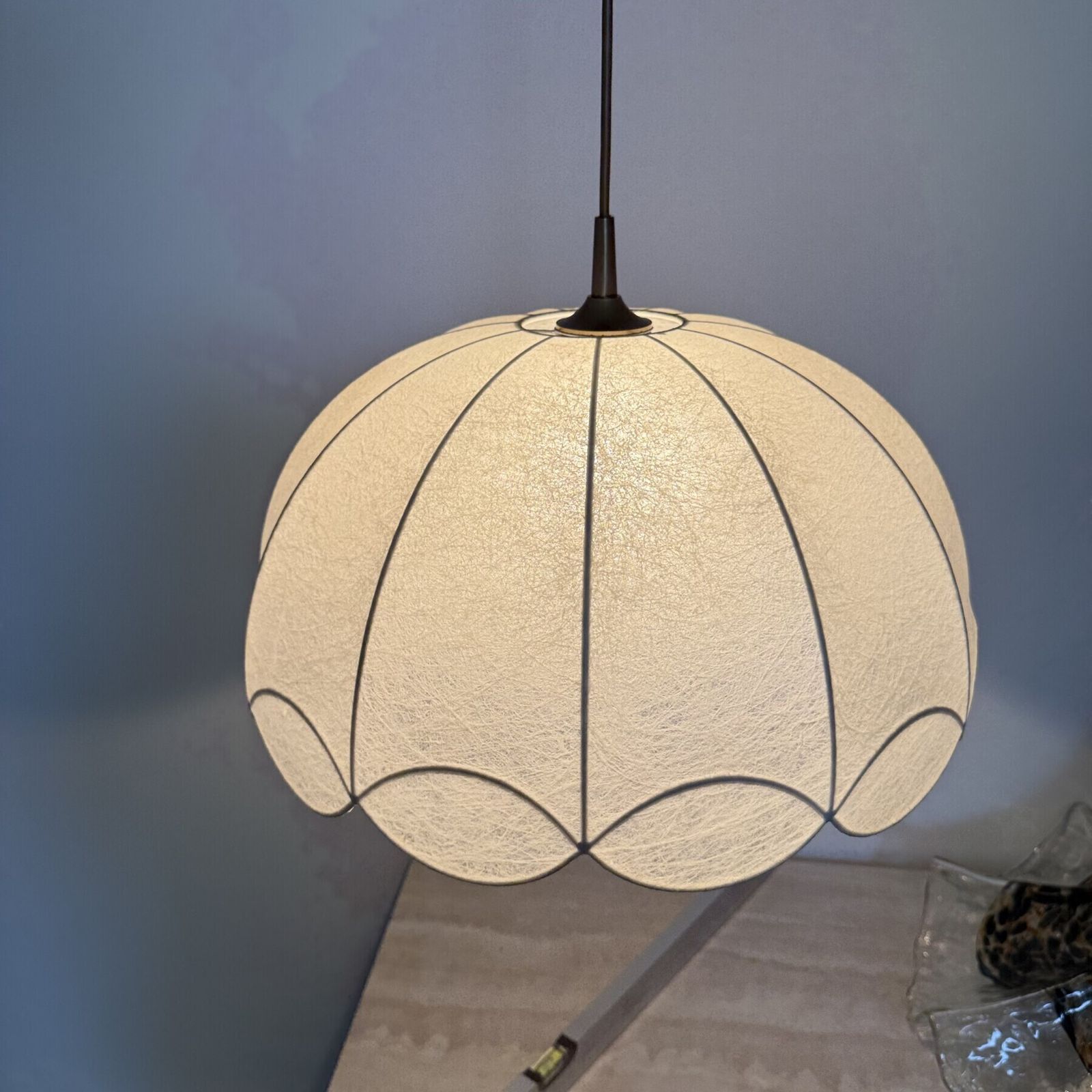Duitse Mid-Century "Cocoon" Wavy Chandelier van Goldkant, jaren 1970 photo buy
