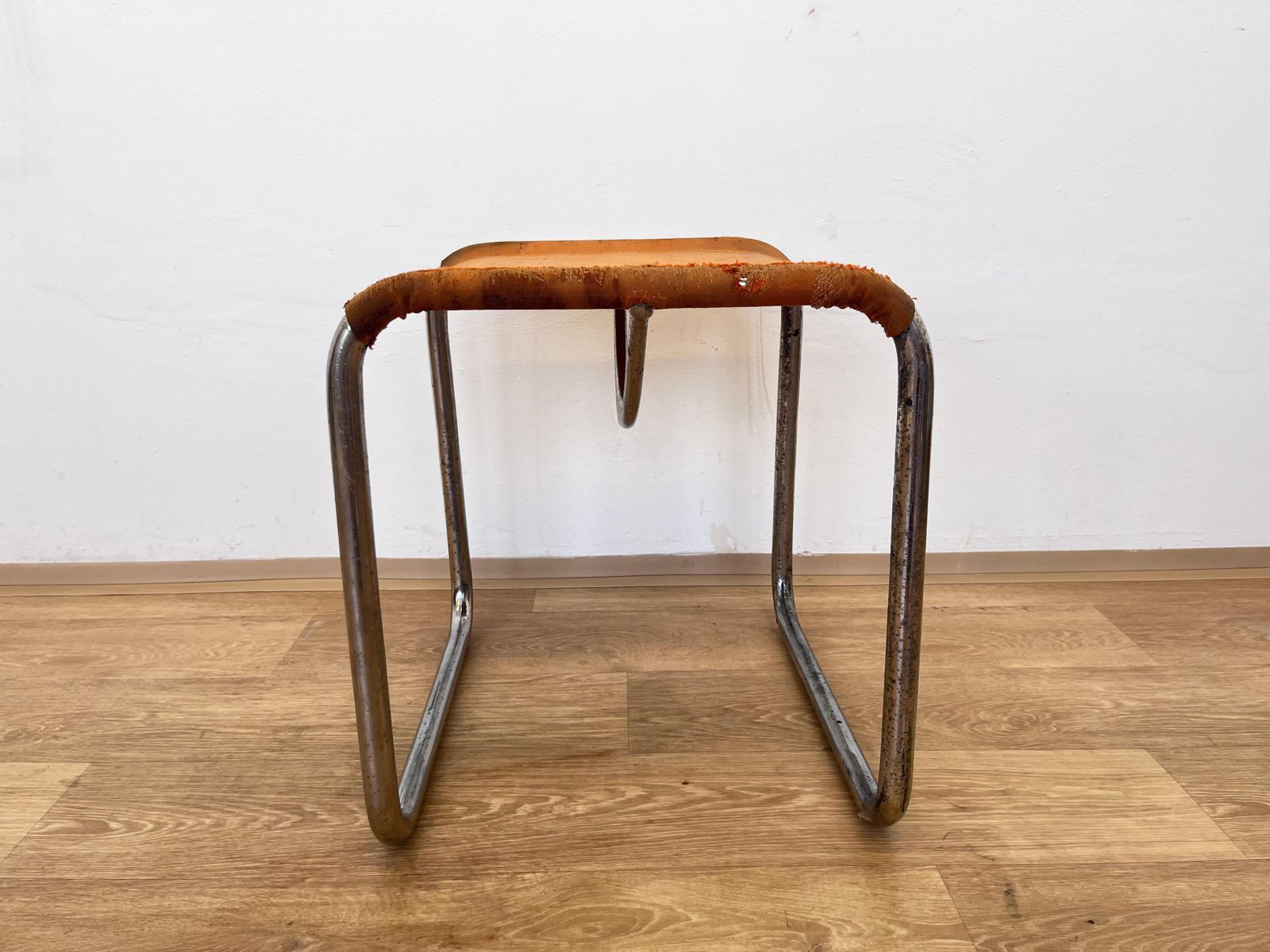Tabouret Bauhaus en acier tubulaire chromé, 1930, eisengarn photo furniture