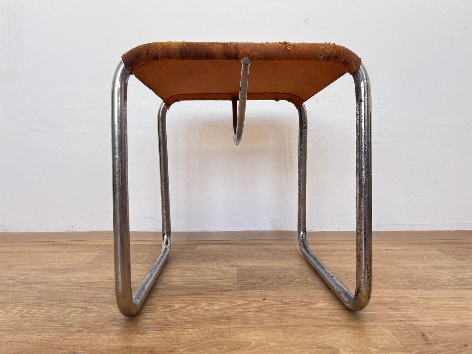Very Rare Chrome Tubular Steel Bauhaus Stool   1930 / Original Eisengarn photo for sale