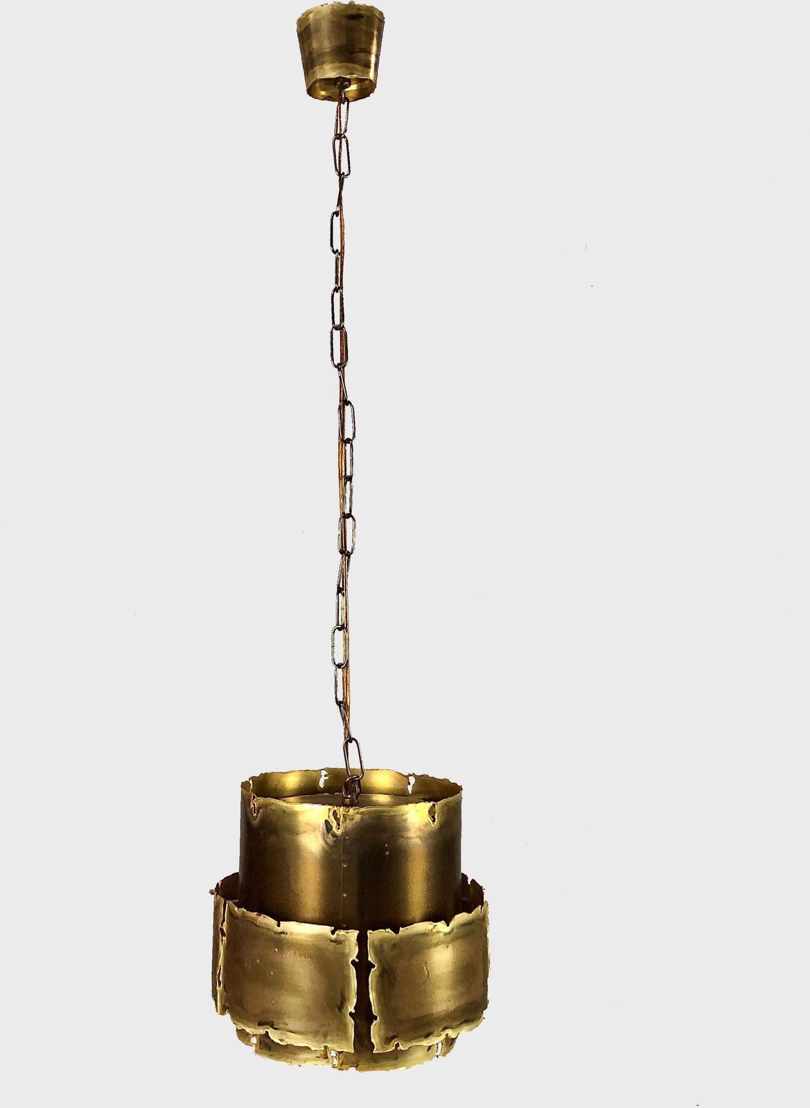 Ensemble de trois suspensions de style Brutalist, années 1960, par Svend Aage Holm Sorensen photo Luminaires