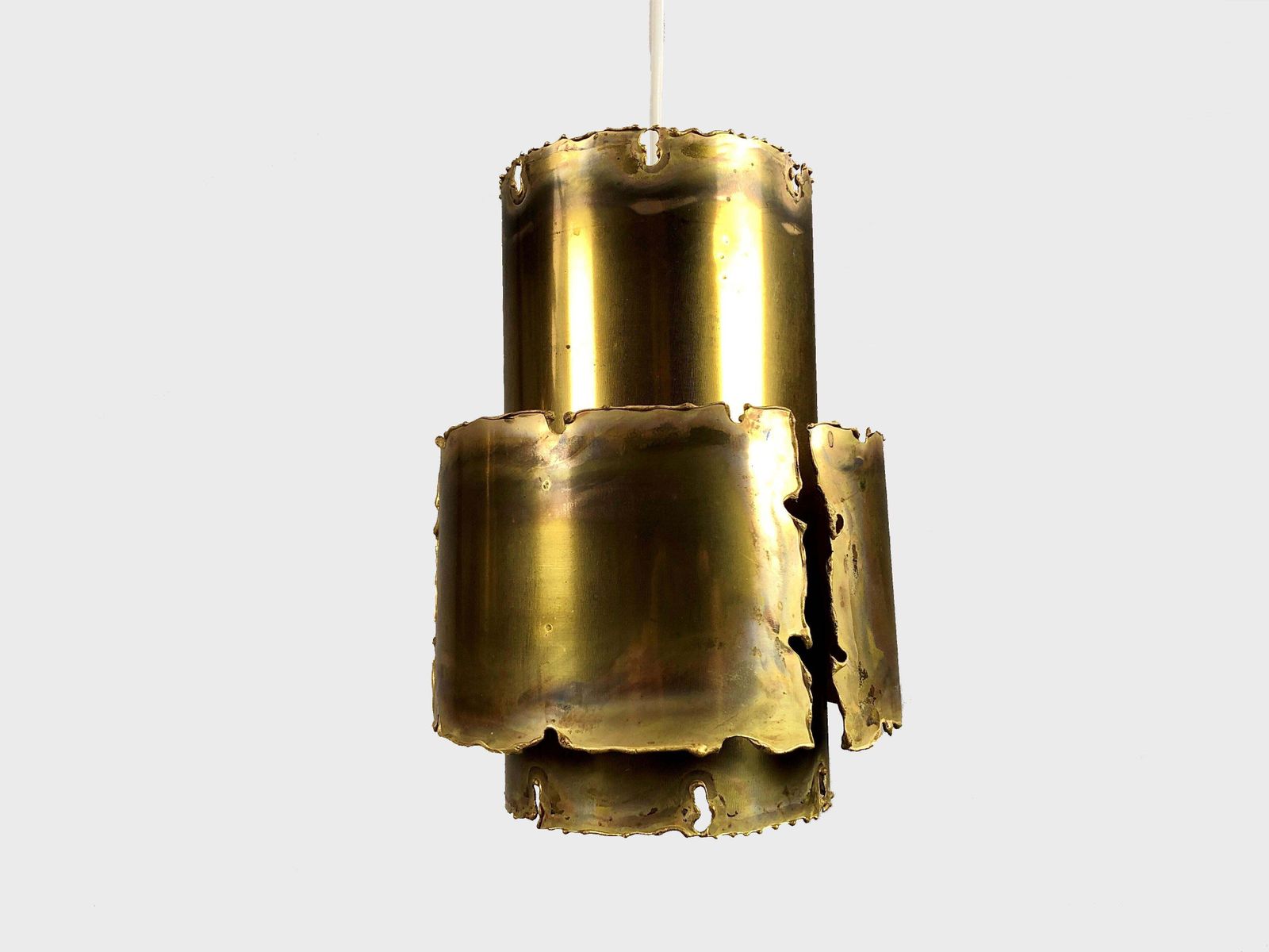 Set van drie Brutalist stijl hanglampen van Svend Aage Holm Sorensen, ca. jaren 1960 photo vinterior
