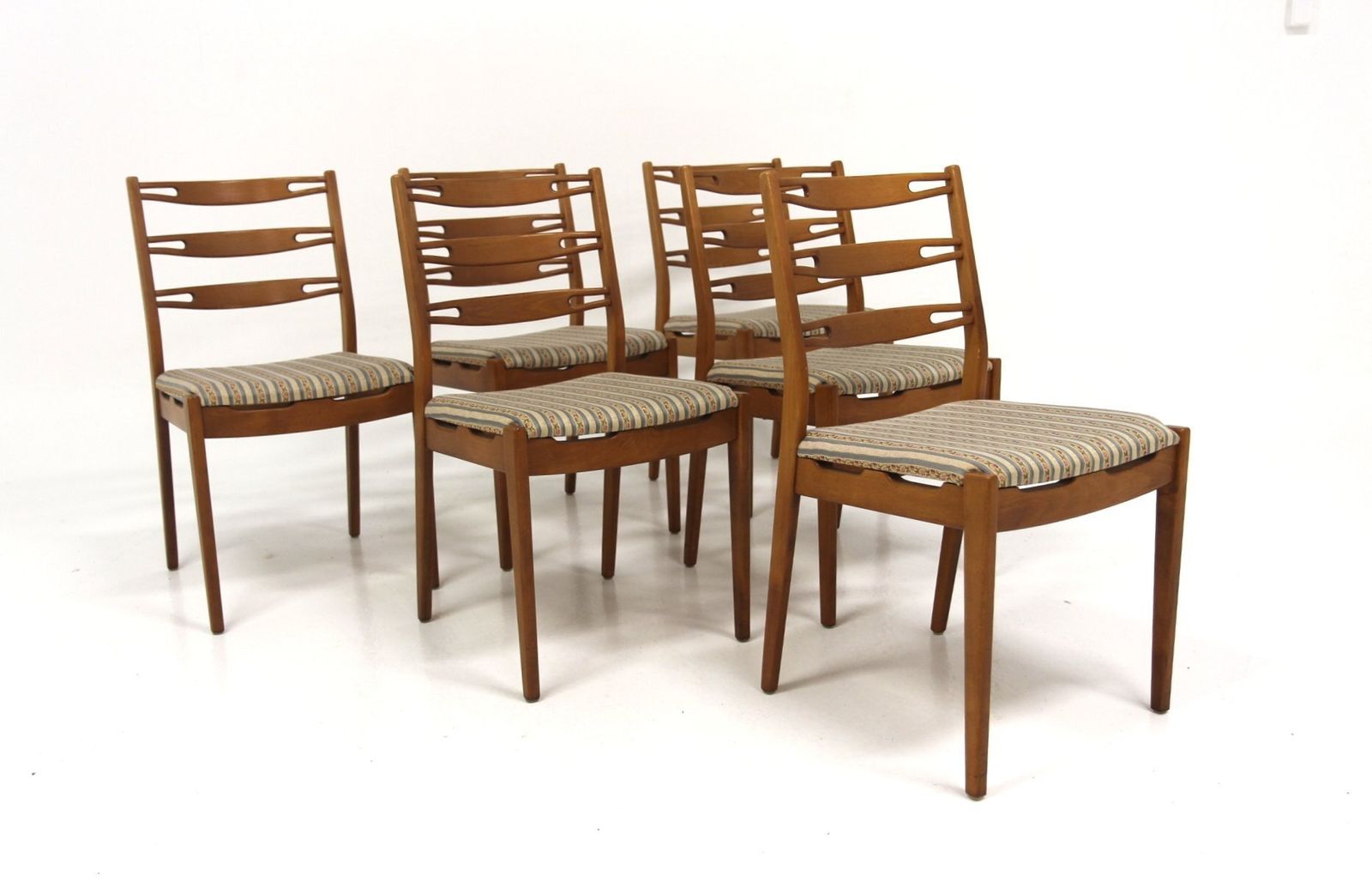 Scandinavian Beech Wood Chairs, Sweden, 1960, Set Of 6. photo for sale