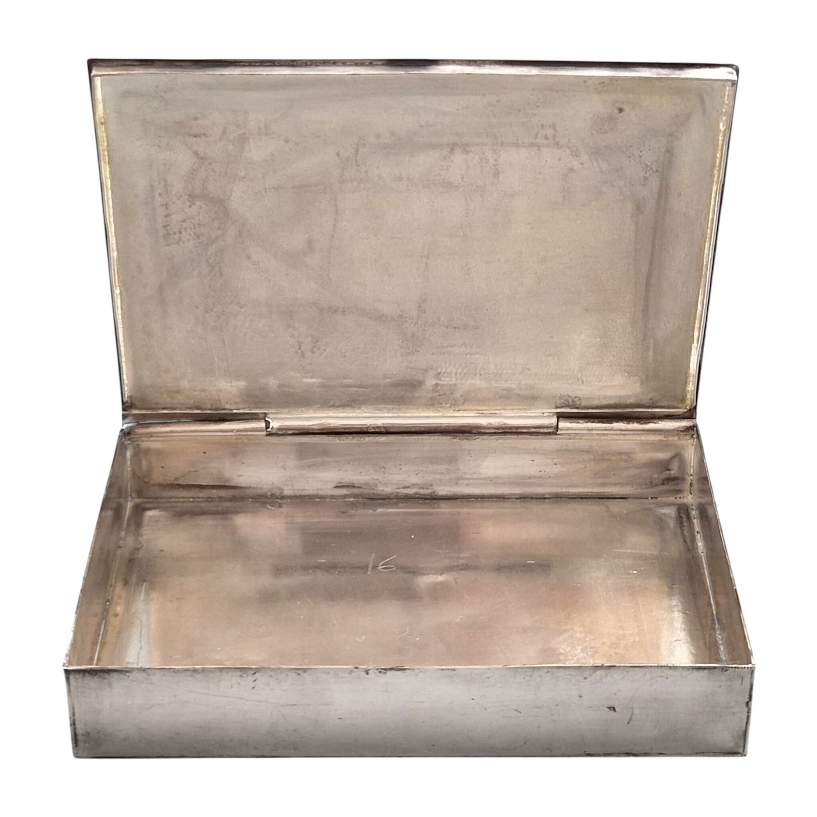 photo vinterior Vintage Indische 925 zilver email doos voor speelkaarten of sigaretten