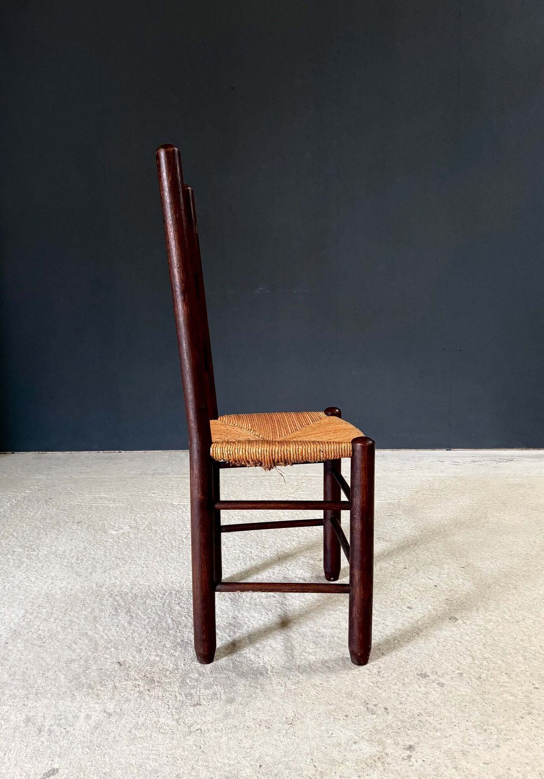 Furniture French Provincial Design High Back Dining Chairs By Georges Robert, France 1940's photo