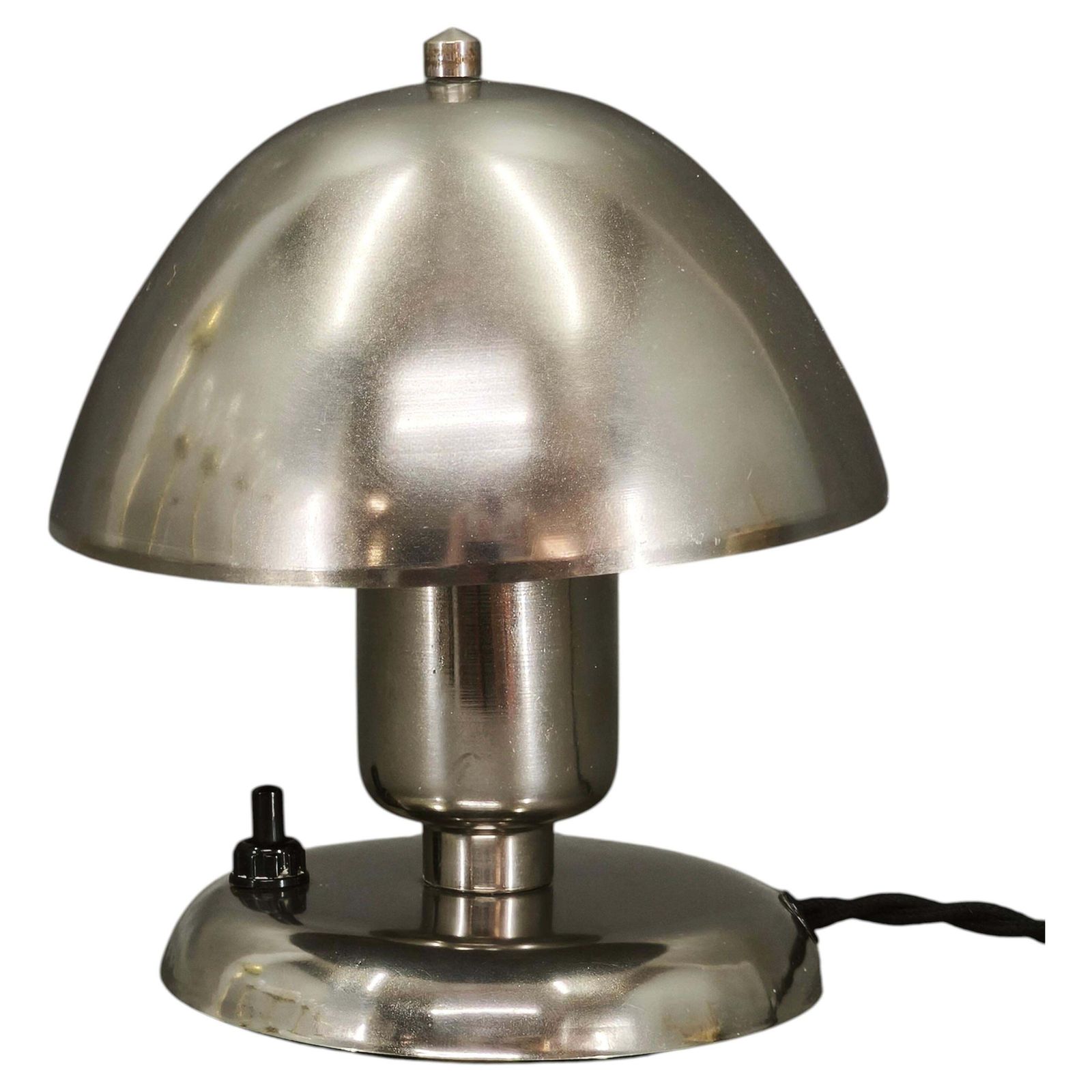 Bauhaus vernikkelde tafellamp jaren 1930, Tsjechoslowakije