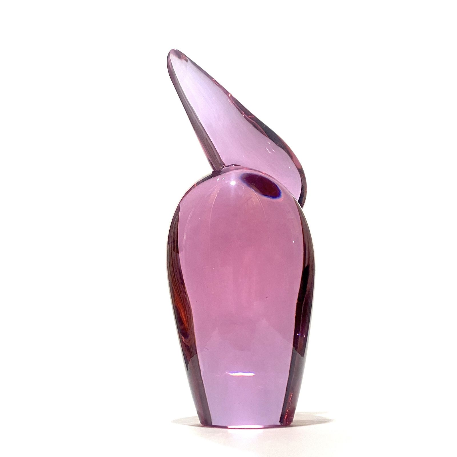 Miroslav Janku Glass Bird Sculpture By Zbs (železnobrodské Sklo), 1960s Czech Art Glass photo vinterior