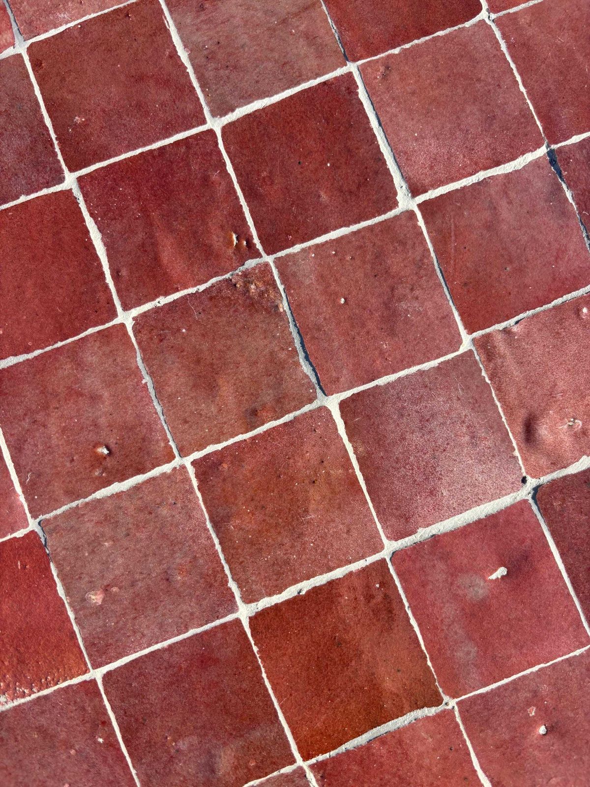 Table basse marocaine en zellige terracotta, table ronde en mosaïque faite main, carreaux rouge rouille, mobilier Boho photo 808.0