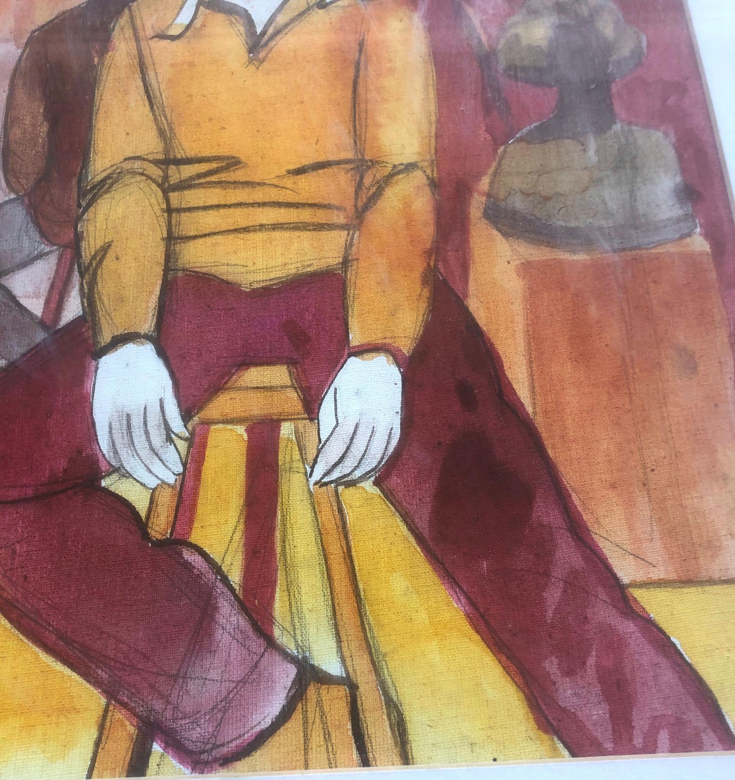 Jordi Curos, figure féminine fauviste espagnole, peinture figurative catalane moderne, art européen, 1979 photo Art