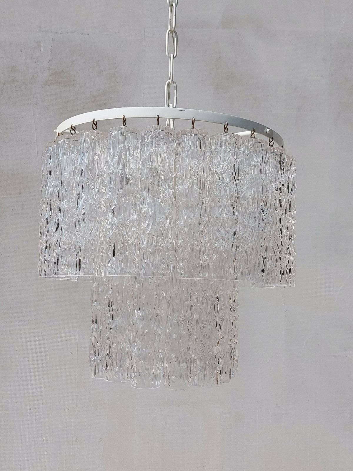 Mid Century Murano Glass Chandelier Tronchi By Toni Zuccheri For Venini / Xl Murano Chandelier / 37 Glass Elements / Italy / 1960's photo furniture