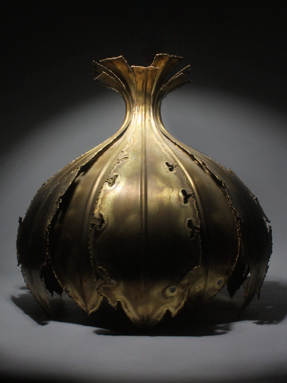 Svend Aage Holm Sørensen “Onion” Brass Ceiling Lamp, 1960s, Denmark photo for sale