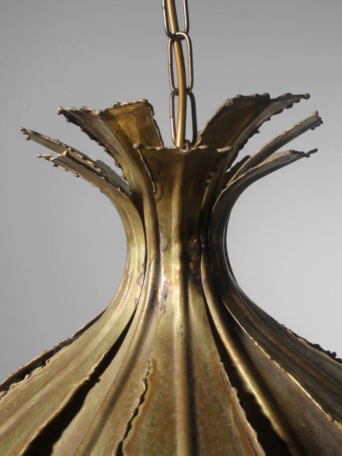 Svend Aage Holm Sørensen “Onion” Brass Ceiling Lamp, 1960s, Denmark photo Lighting