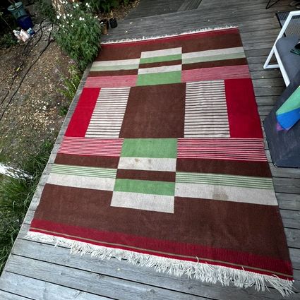 1250.0 Groot mid-century modern wollen vloerkleed, jaren 1960, Tsjecho-Slowakije, 335 × 240 cm photo