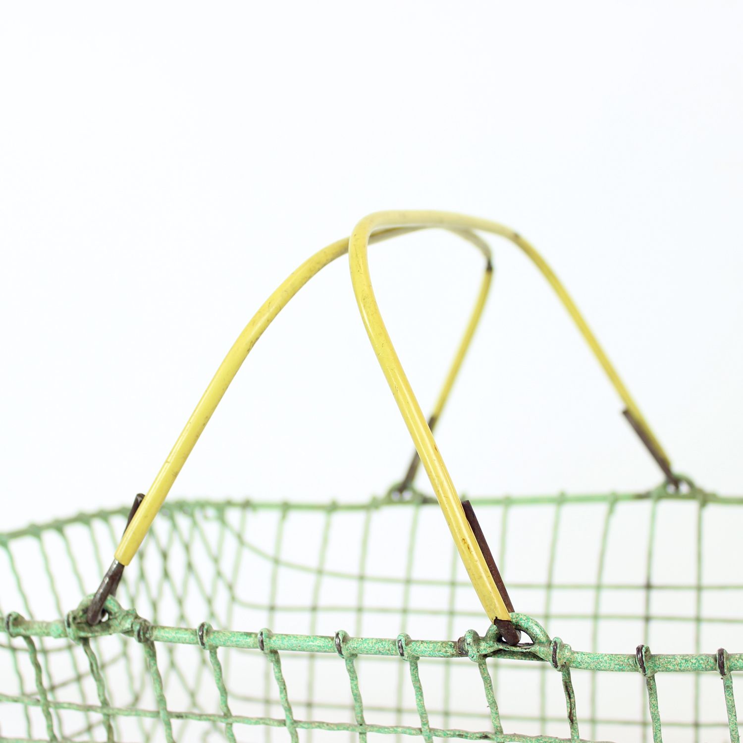 Vintage Czechoslovakian Wire Shopping Basket, Mid 20th Century photo buy