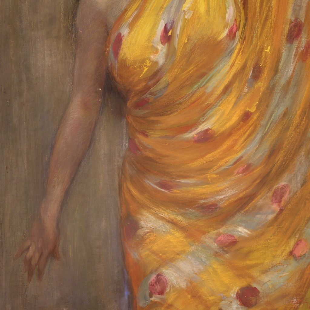 Tableau signé A. Mazza et daté 1912, portrait d'une femme orientale photo for sale