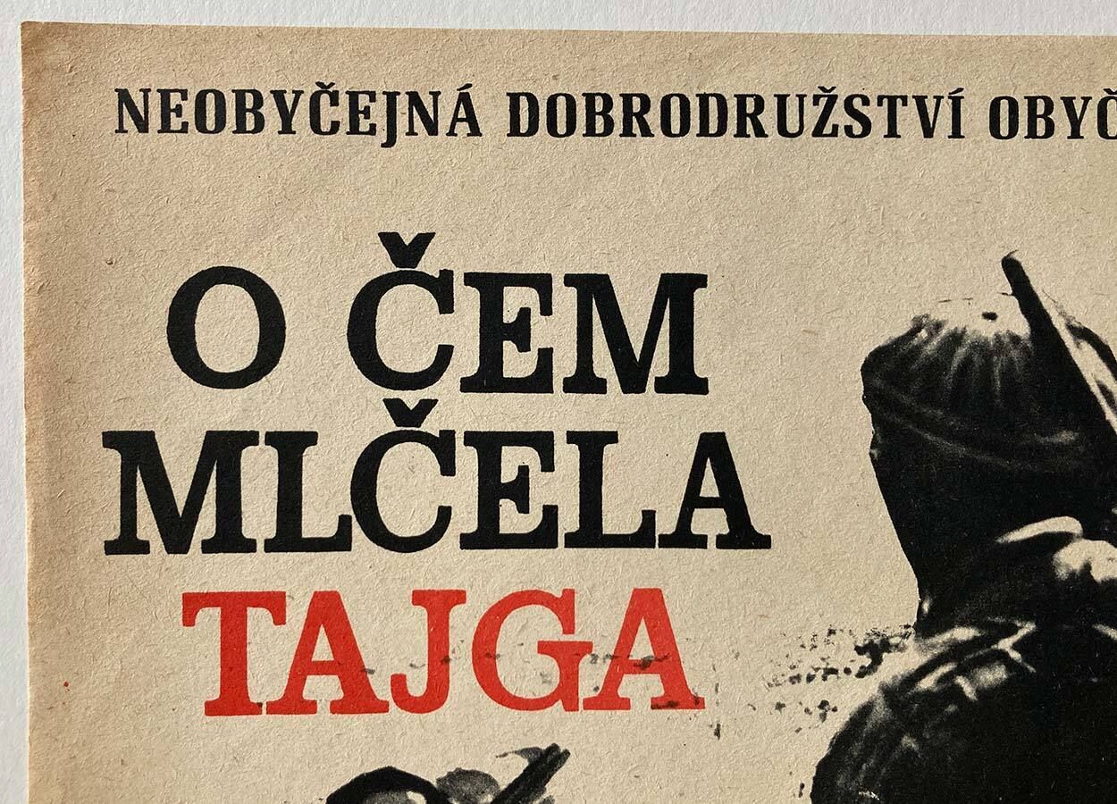Original Film Poster, The Tayga Was Silent, Quido Fojtík, 1967, Genuine Vintage Czech Design photo Art