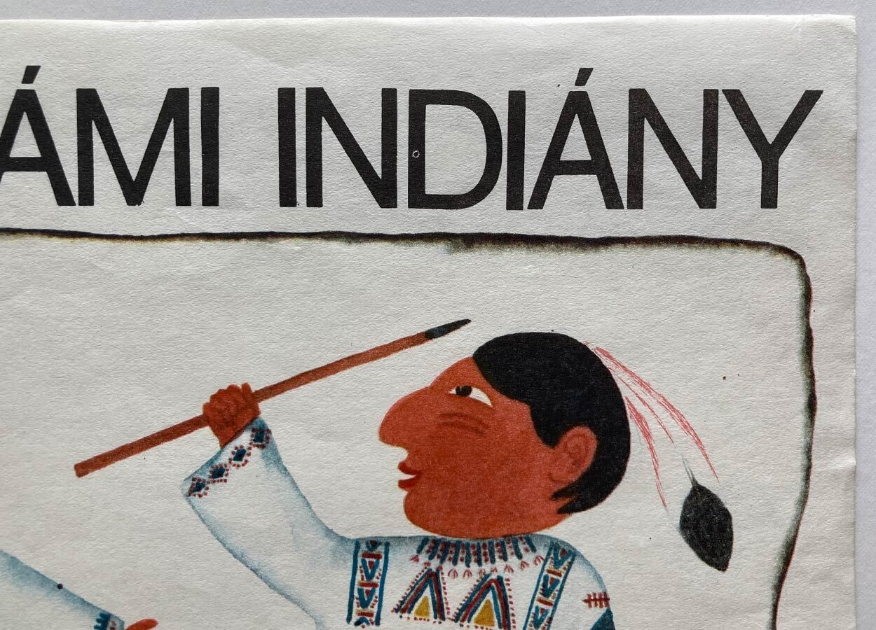 Filmaffiche, Between Us Indians, Jindřich Čech, 1969, Vintage Tsjechisch ontwerp photo 54.0