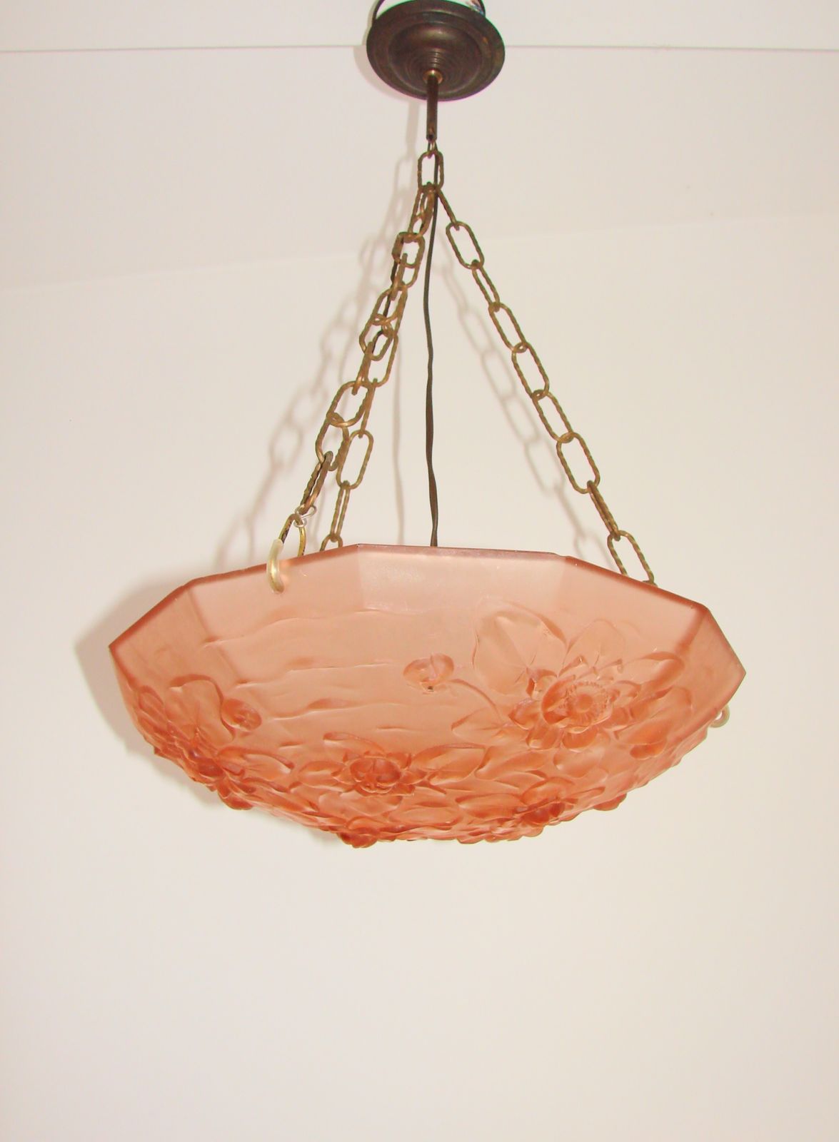 Ampla art deco hanglamp, Frankrijk, jaren 1930. photo for sale