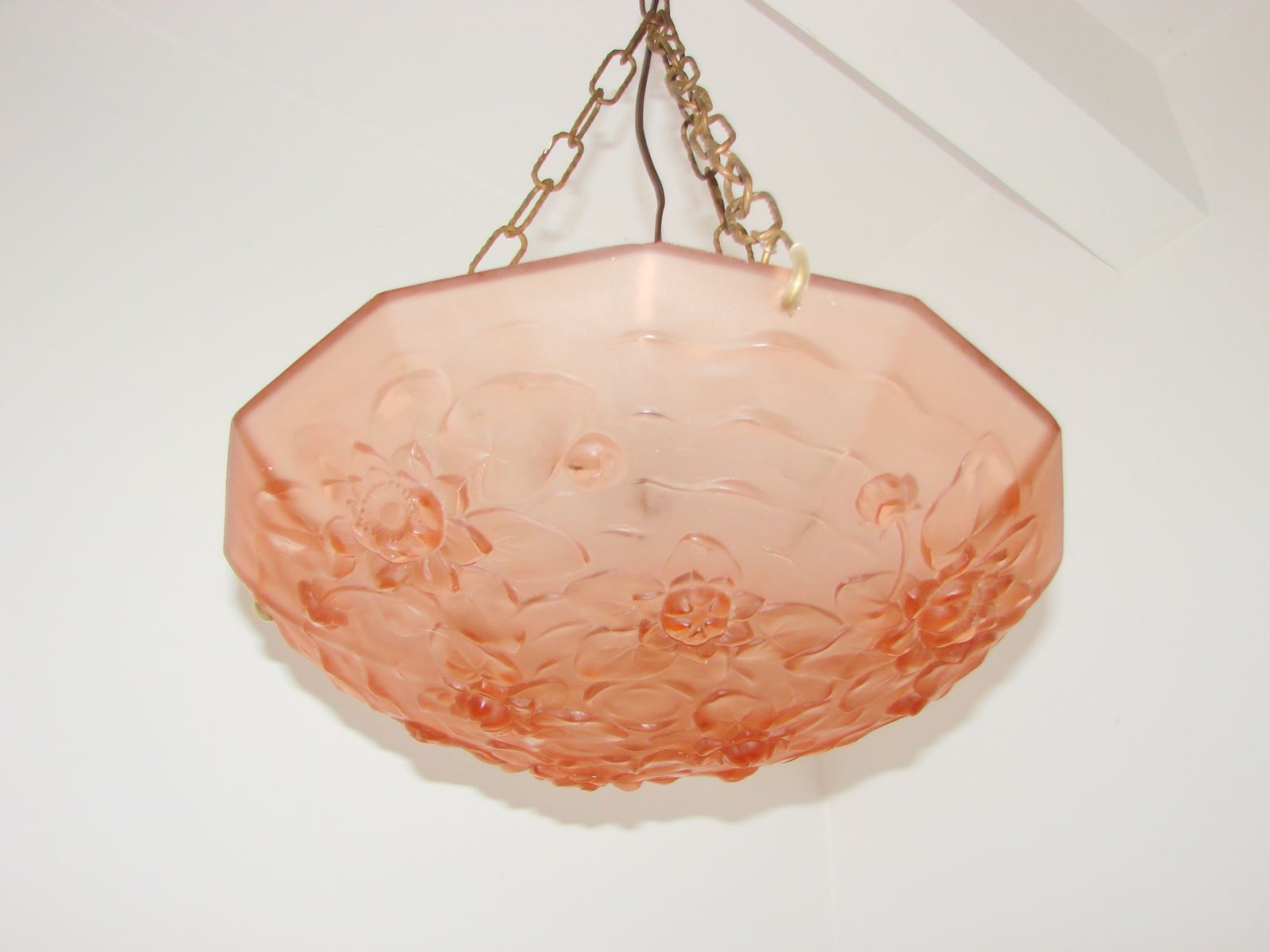 photo furniture Ampla Art Deco Pendant Lamp, France, 1930s.