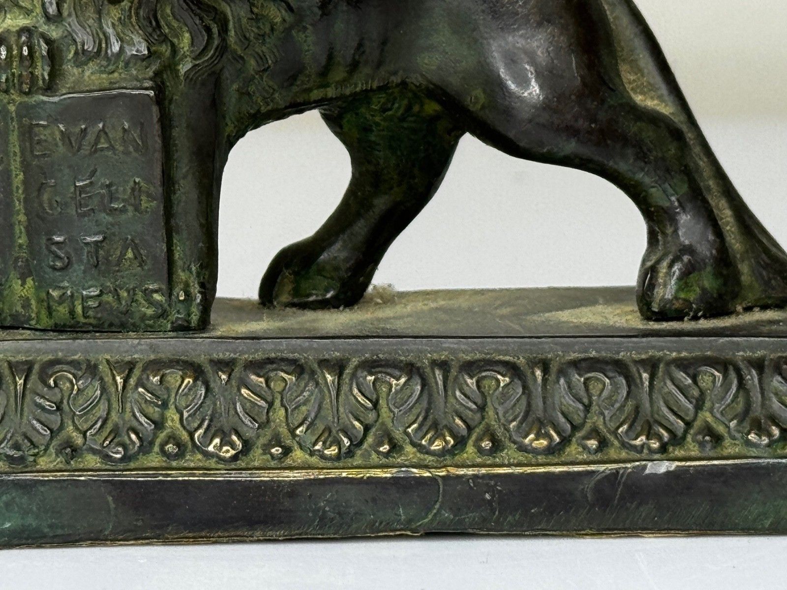 Antiek Neoklassiek Bronzen Gevleugelde Leeuw van Sint Marcus, Venetiaans Grand Tour, ca. 1820 photo 2000.0