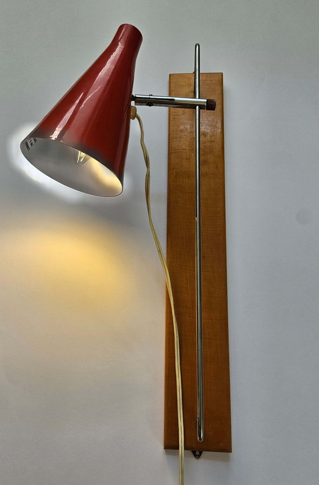 Lighting Rare Midcentury Wall Lamp Lidokov In Style Of Stilnovo, 1960s photo