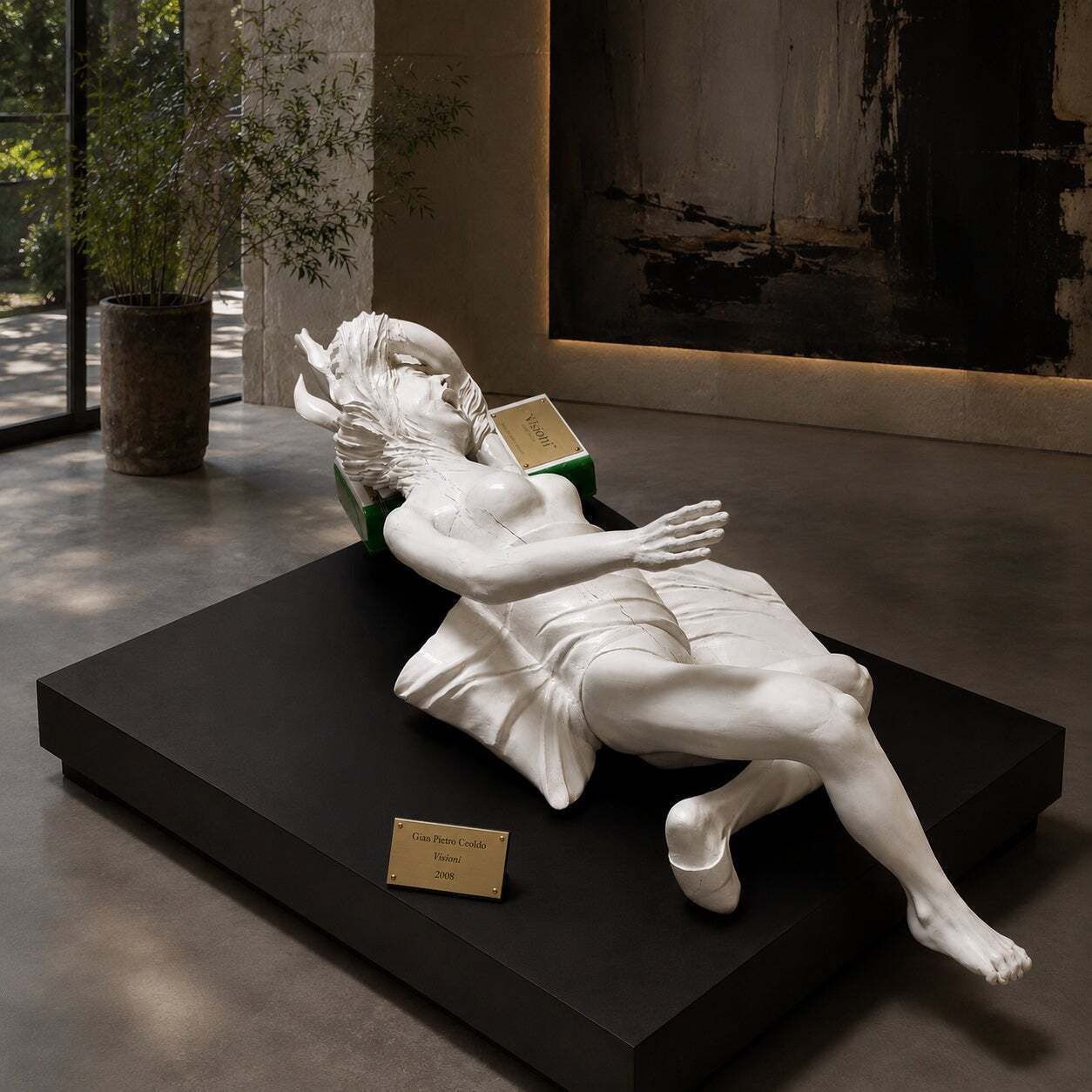 26604.0 Gian Pietro Ceoldo, « Visioni », sculpture italienne contemporaine en bois sculpté, 2008 photo