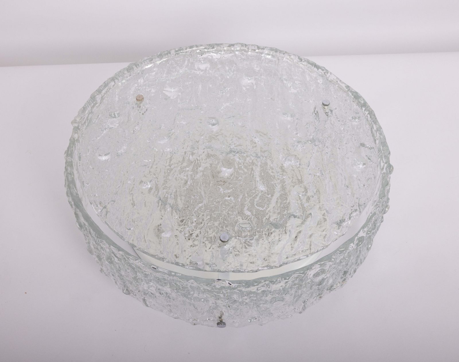 Grote Murano glazen plafondlamp in de stijl van Kaiser, Duitsland, jaren 1960 photo for sale