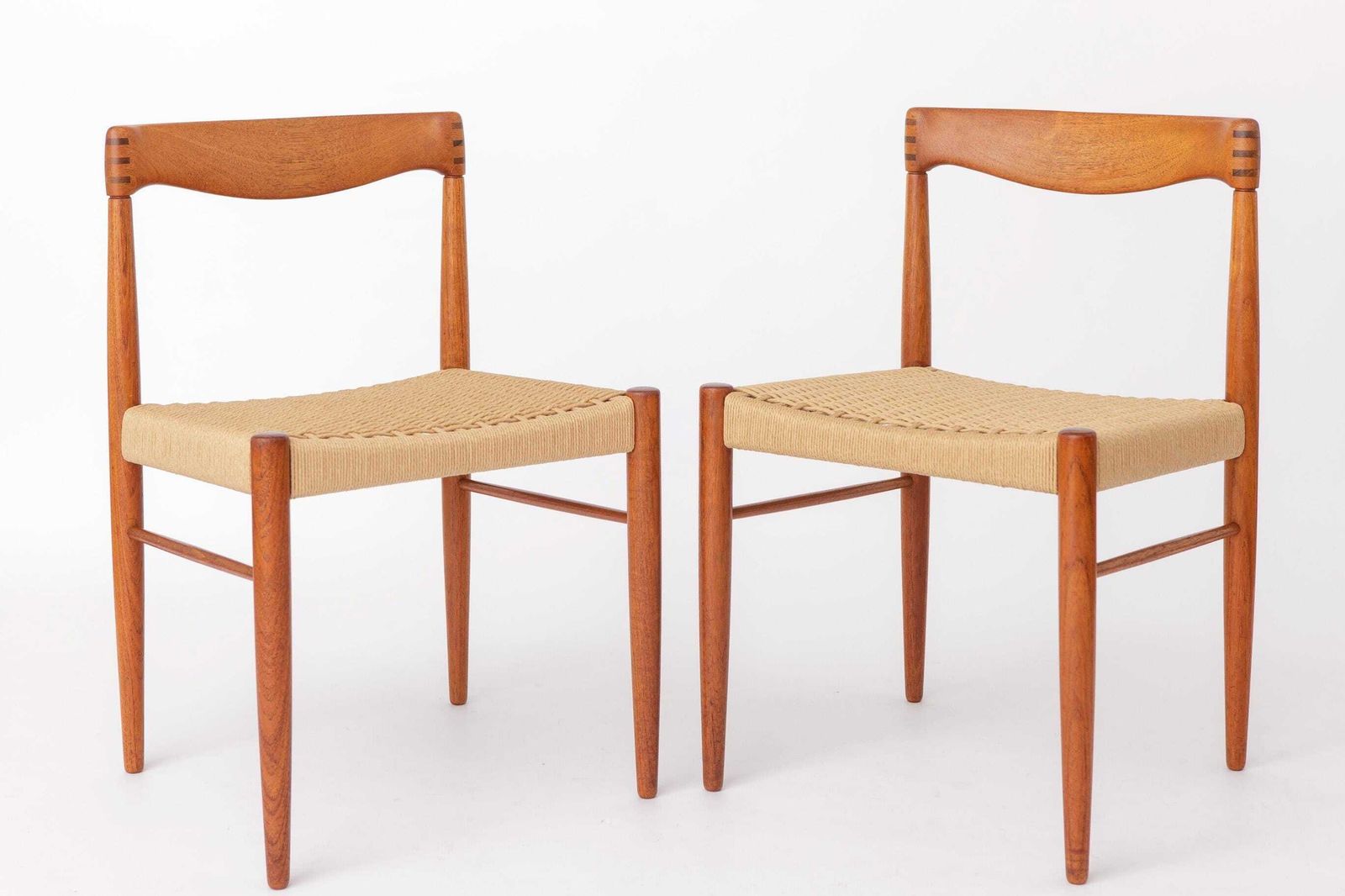 Set van 4 H.W. Small teakhouten eetkamerstoelen voor Bramin, Deens mid-century modern, jaren 1960-70 photo vinterior